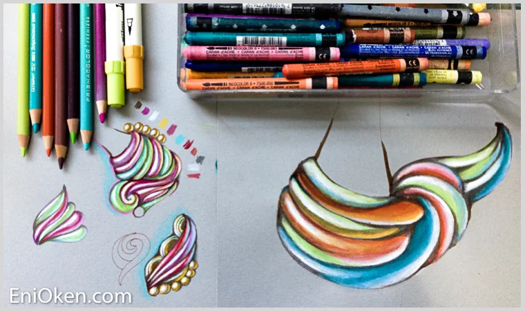 Learn how to color with colored pencils • enioken.com