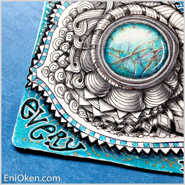 Learn how to create this amazing Zentangle® brooch • enioken.com