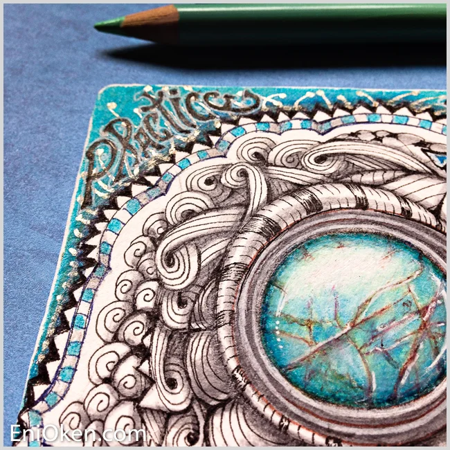 Learn how to create this amazing Zentangle® brooch • enioken.com