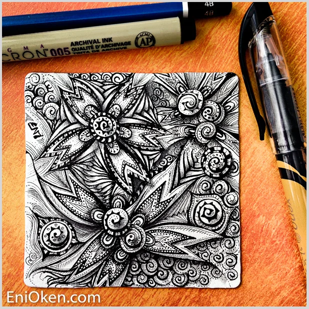 Learn how to create amazing Zentangle® • enioken.com