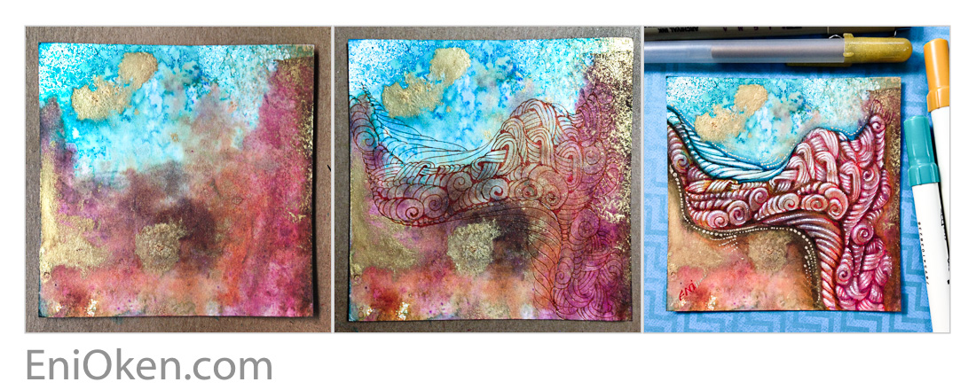 Create exquisitely distressed Zentangle® • enioken.com