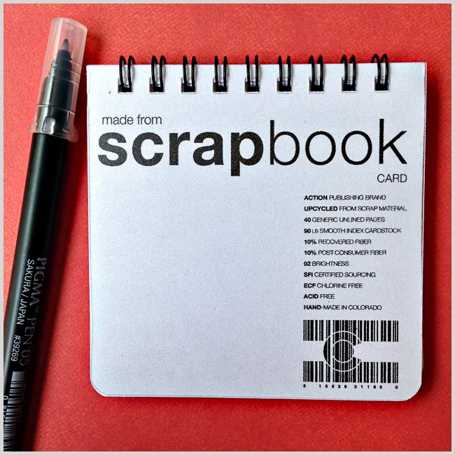 Scrapbook 3.5x3.5 inch sketchbook