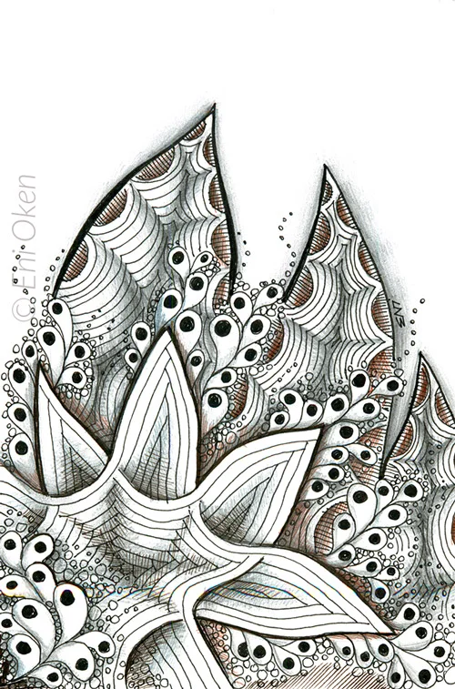 Early Zentangle inspired drawing • enioken.com
