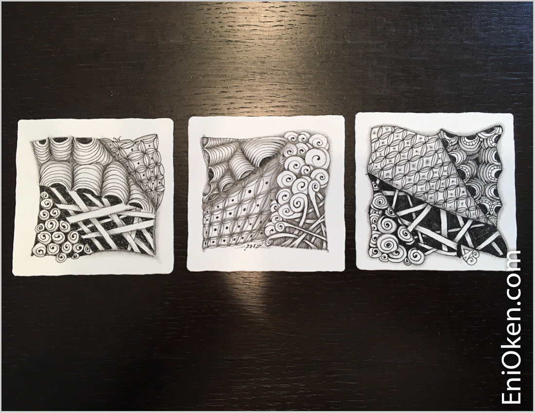 Zentangle - Lesson 101. Only with a pencil and a drawing pen, by Mike, Art Lovers Welcome