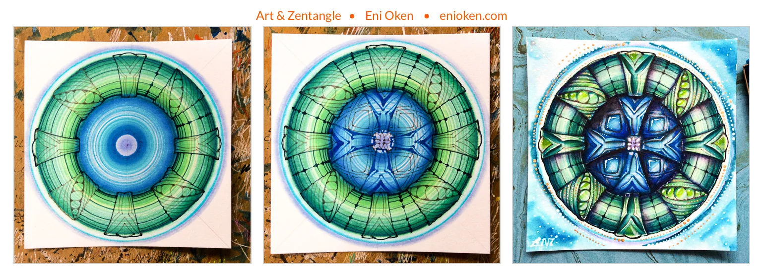 Blue Spundalaz Zen Button — Eni Oken