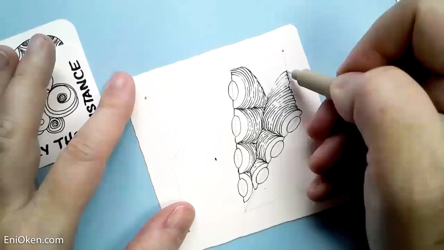 Playing with 4 Basic Tangles Online Session — Eni Oken