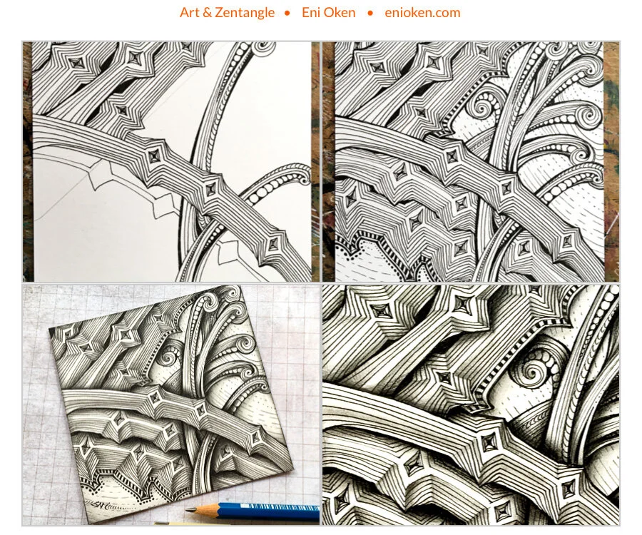 Bunny Wright's tangles in the Art Raffle app — Eni Oken