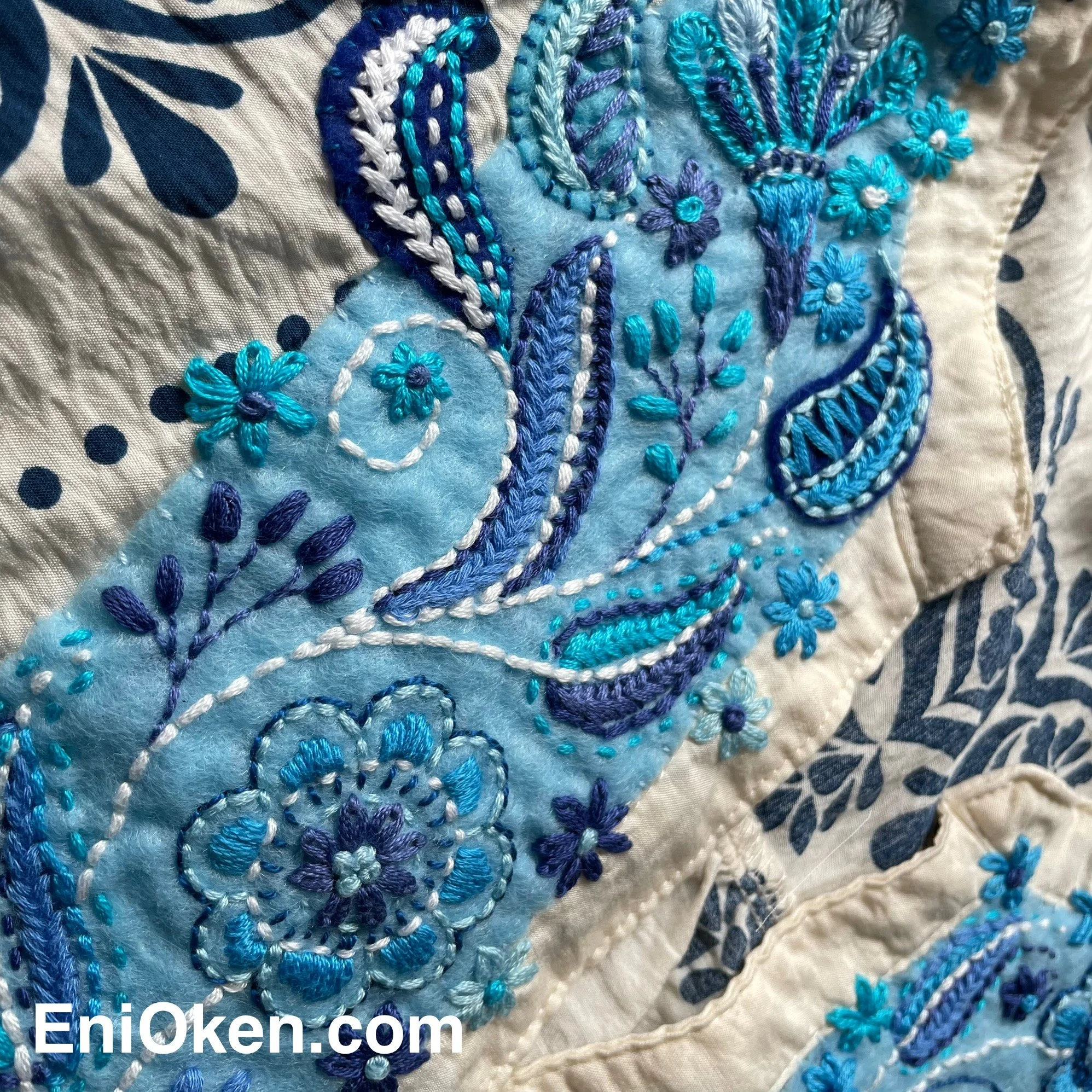 Blue Embroidered Dress