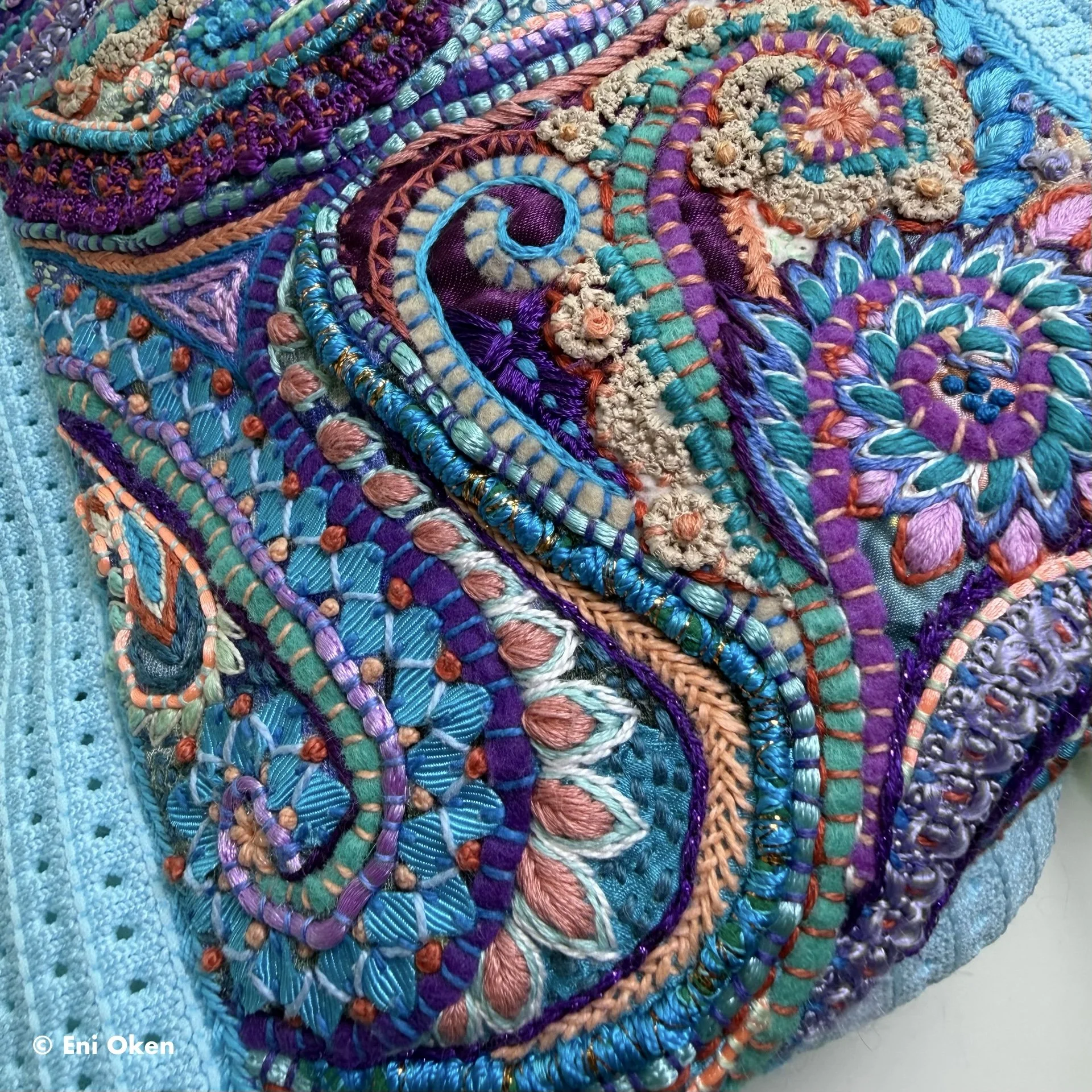 Baby Blue and Purple Embroidery #40
