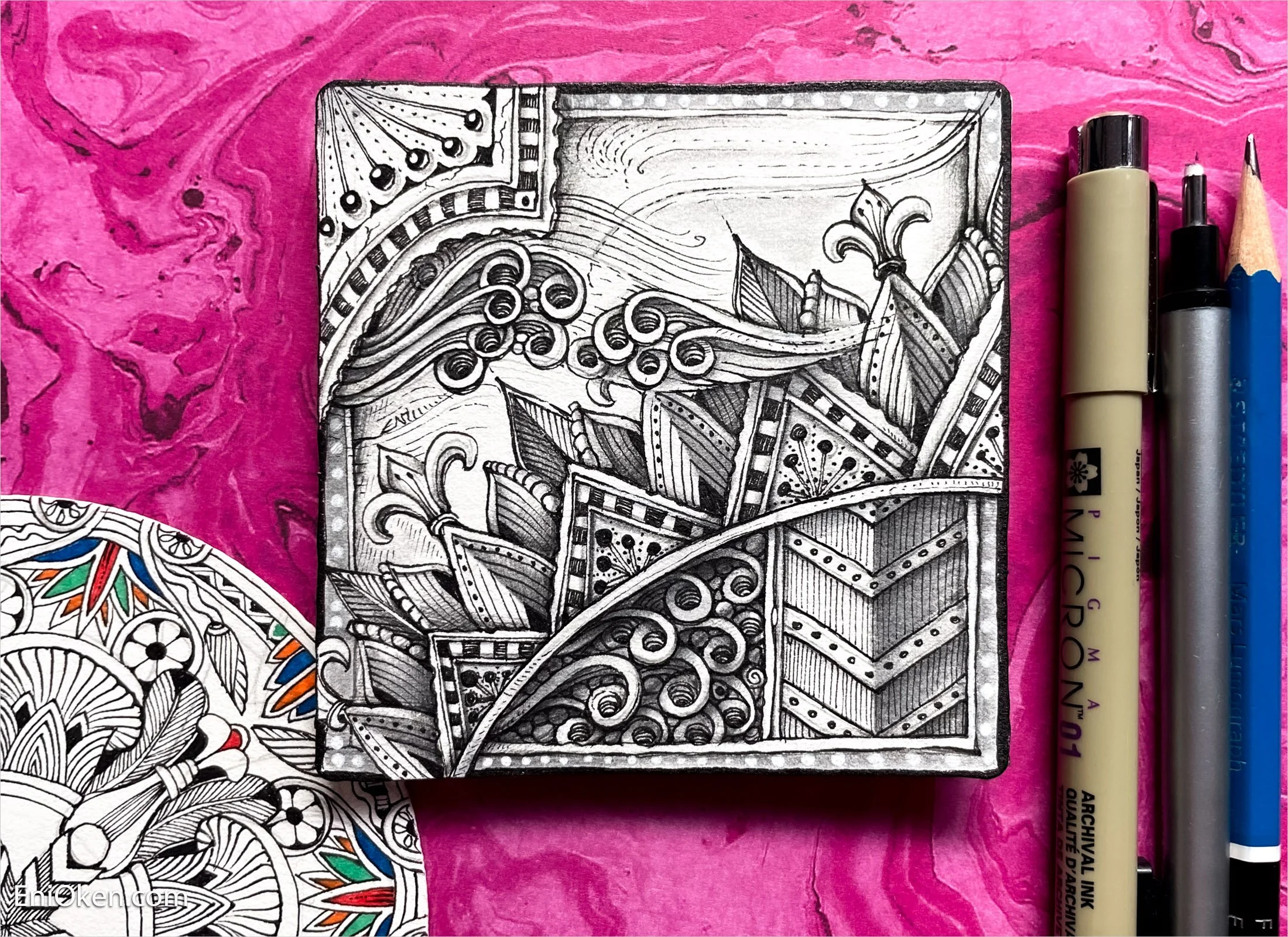 Last class of Zentangle MatchMaking Series — Eni Oken