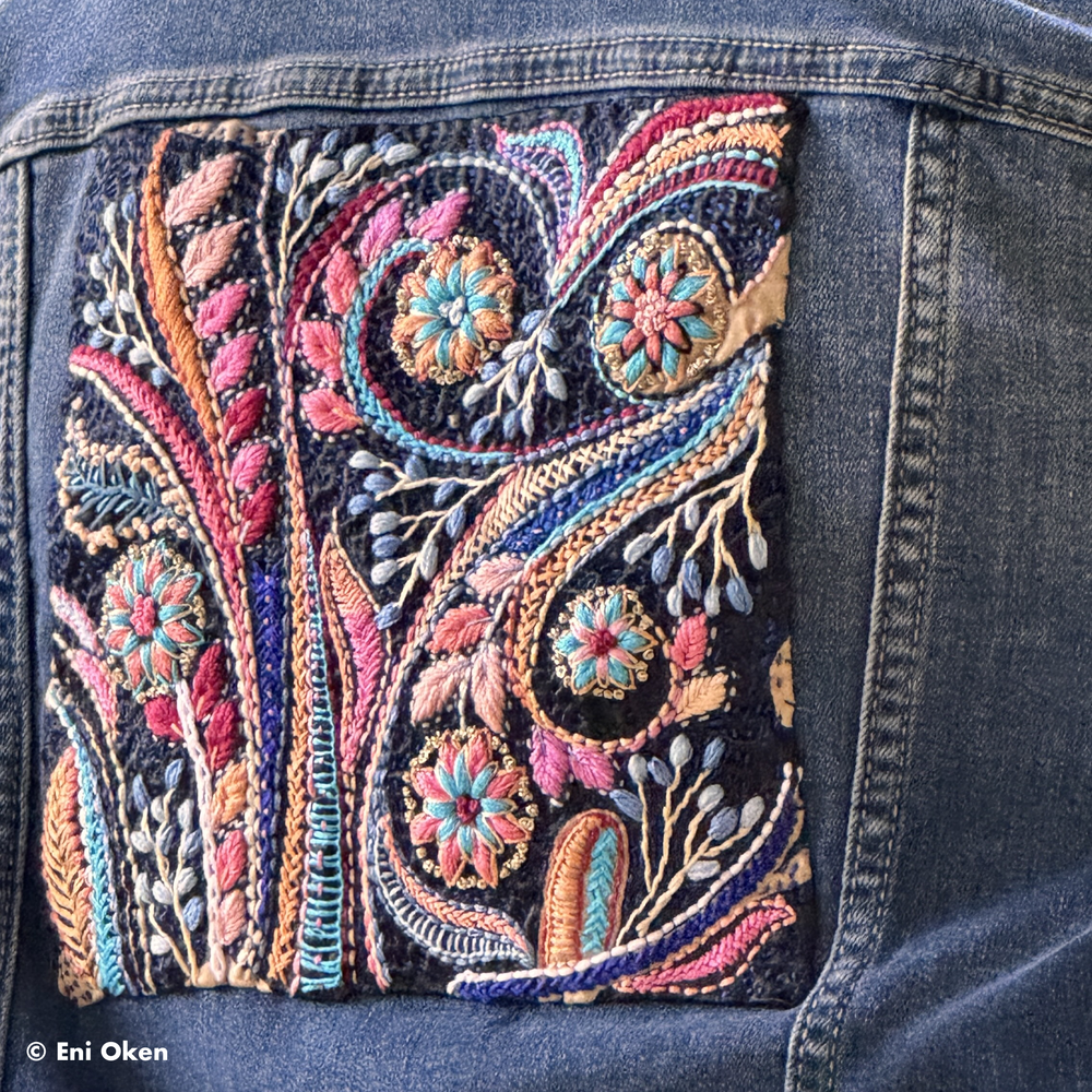 Embroidered Patch on Jacket — Eni Oken