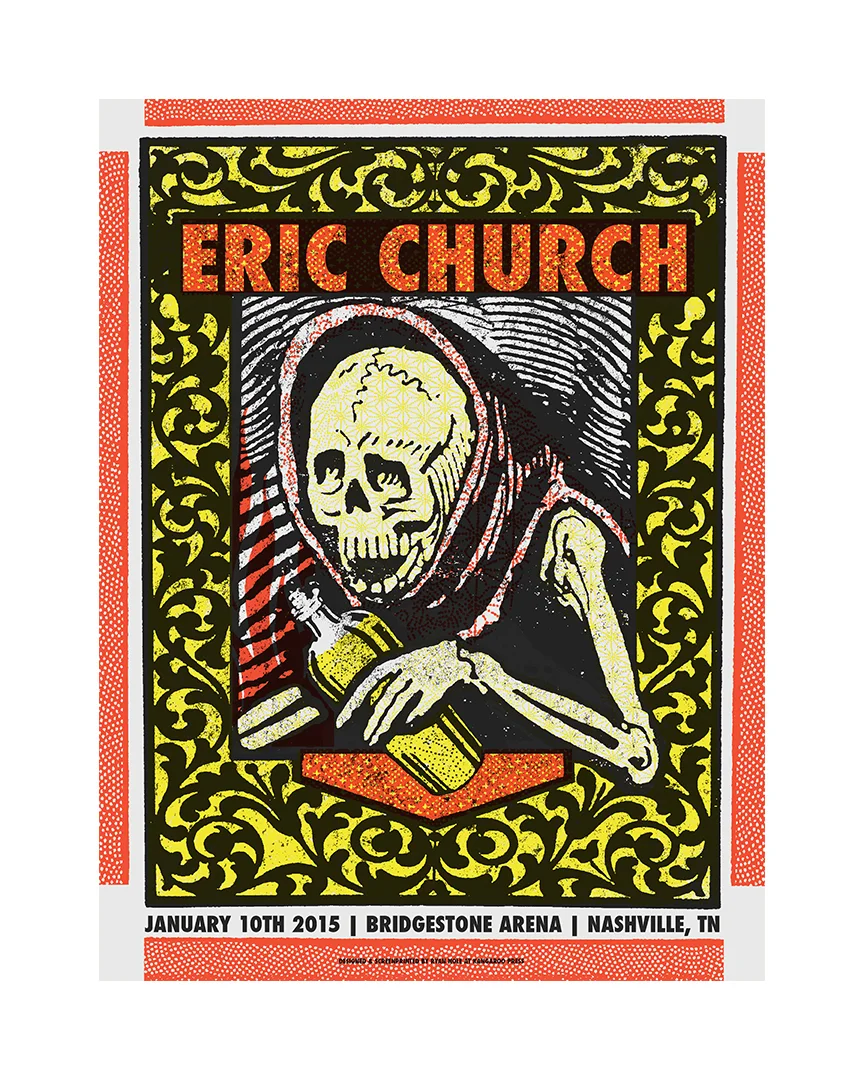 Eric Church Concert Poster (Nashville) — KANGAROO PRESS