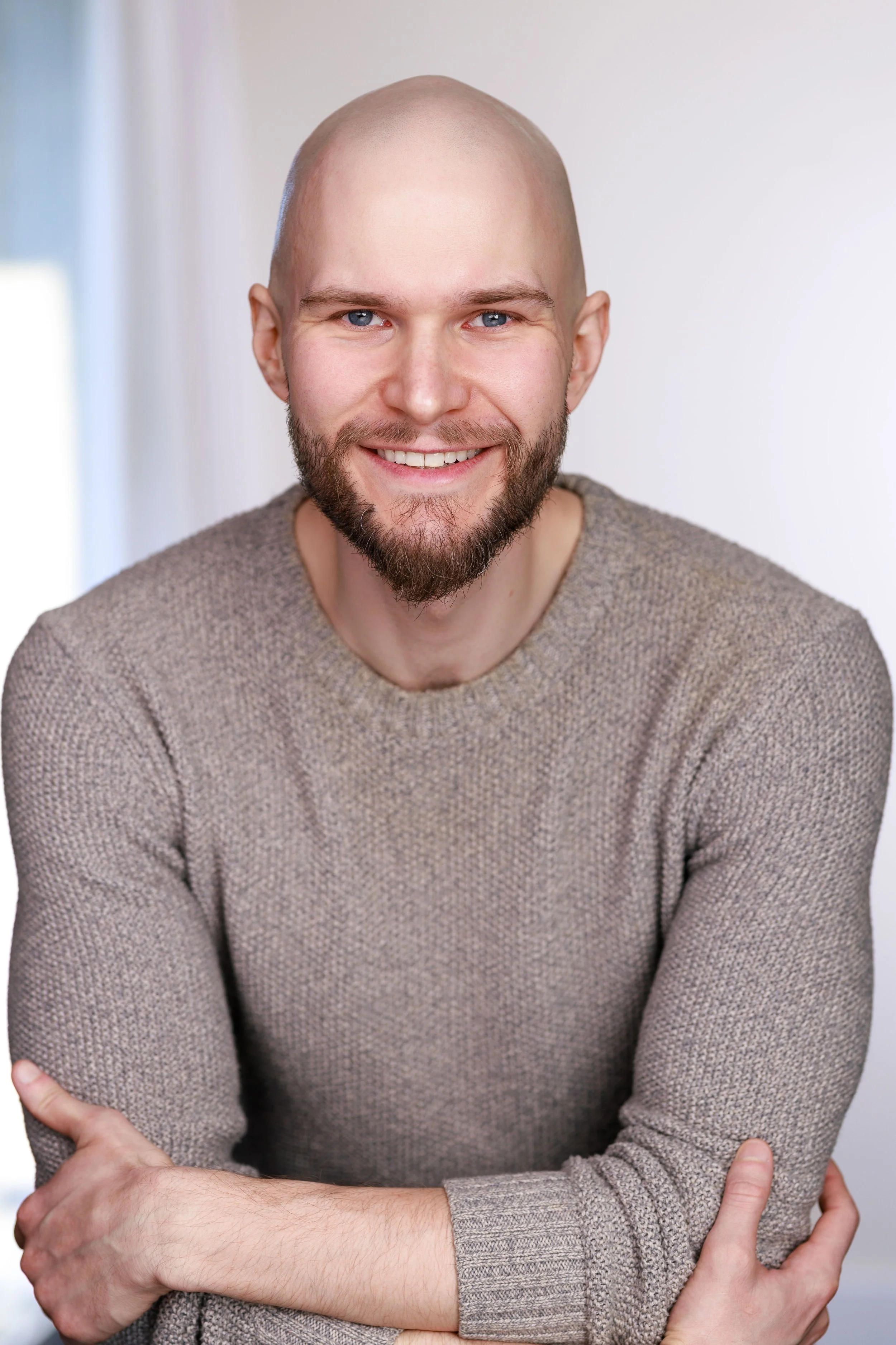 Commercial headshot for actor Graham K. Miles taken 2026 by Ashley Ross