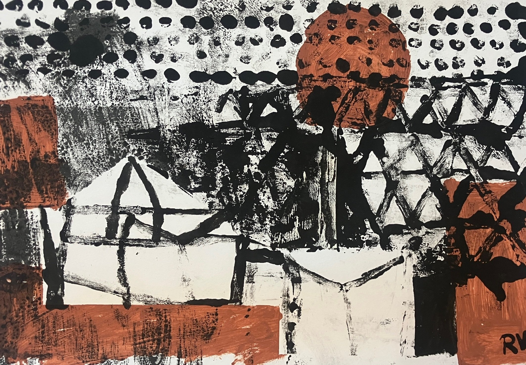 Rosemary Vanns_Landscape with Building no. 3_Monoprint, collage with hand colouring_Image size 24cm x 34cm_£395.jpg