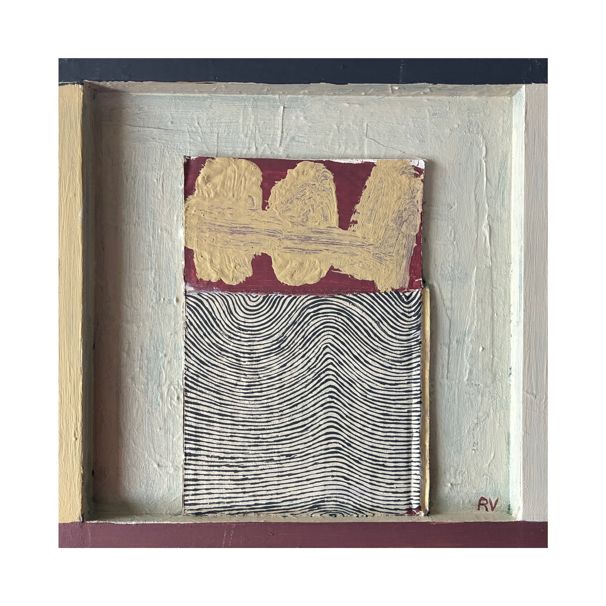 Night Painting (Ripple) 2026. Paint and collage on board. 30cm x 30cm £475.jpg