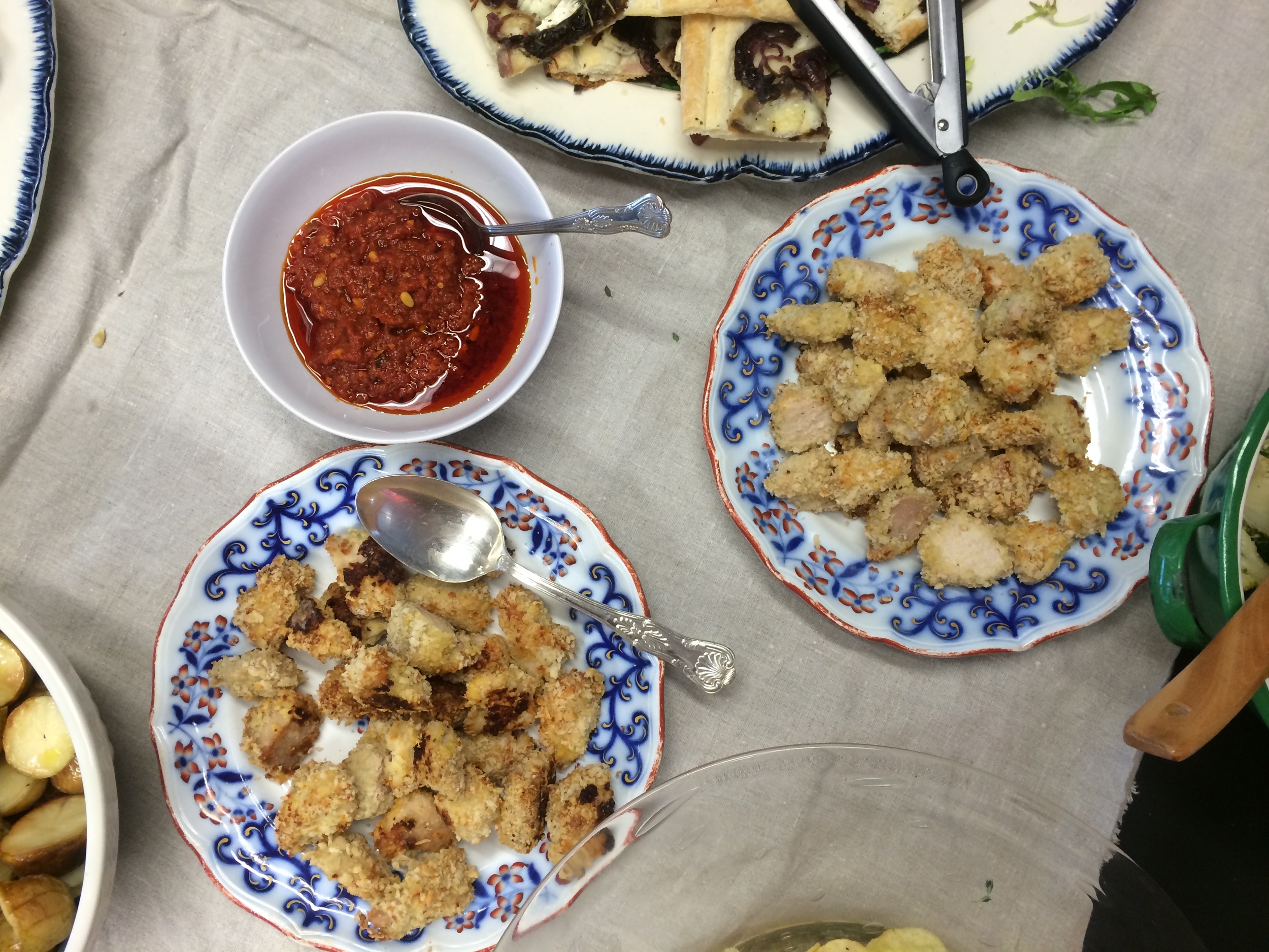 grown up chicken nuggets and chilli relish, Air BnB
