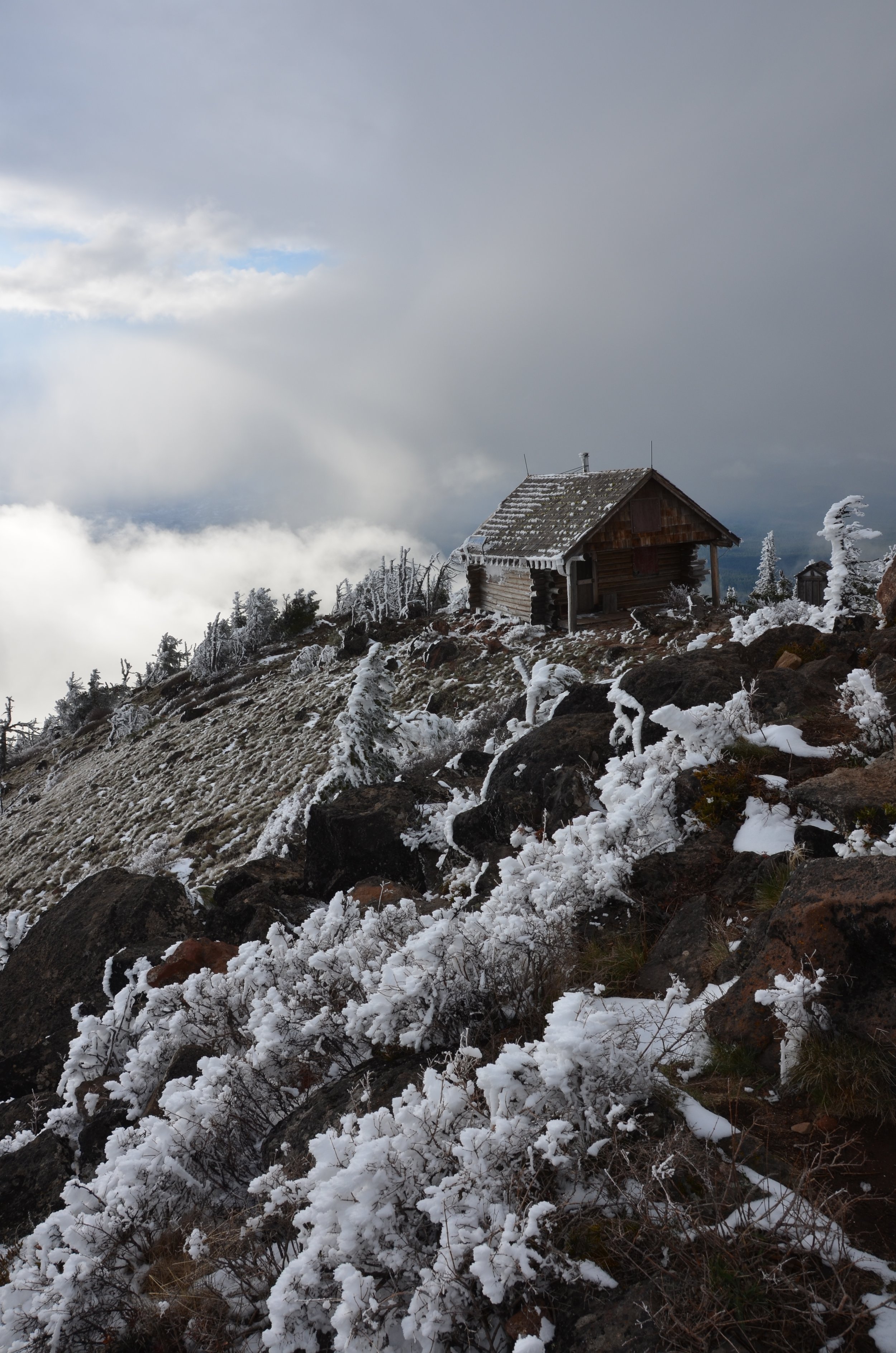 Old ranger cabin on Black Butte, Sisters, Oregon