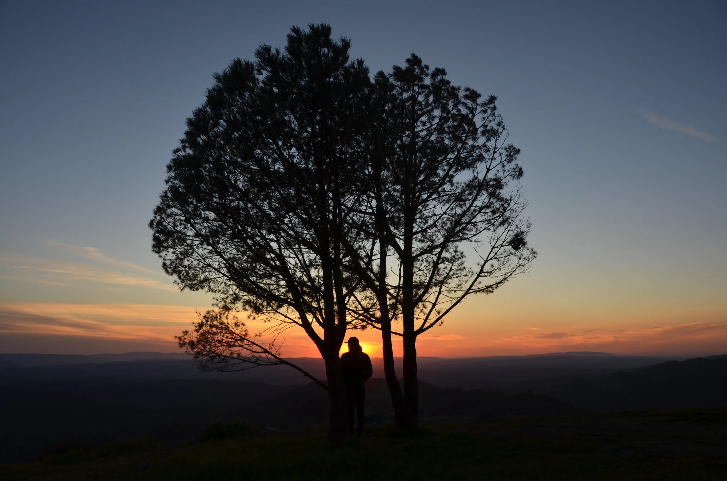Sunset over Los Padres Wilderness, southern California