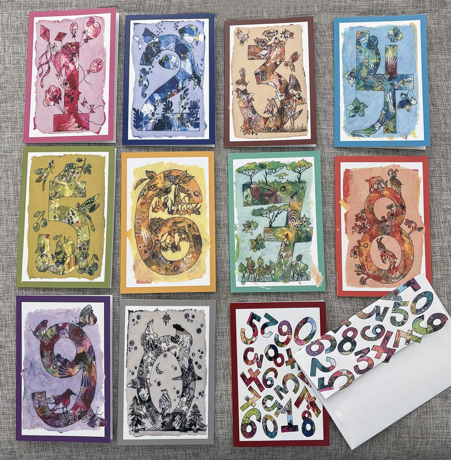 Number Series Notecards with frame