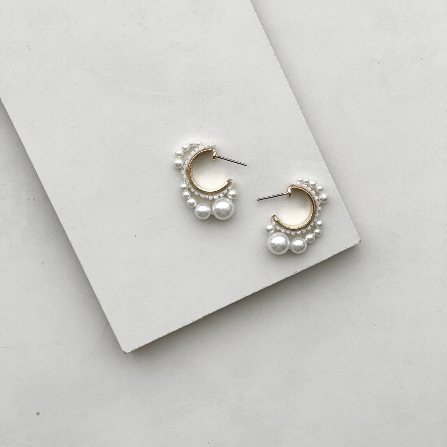 Demi Pearl Hoop by A.B Ellie — The Modern Bride Demi Pearl Hoop by A.B Ellie — The Modern Bride