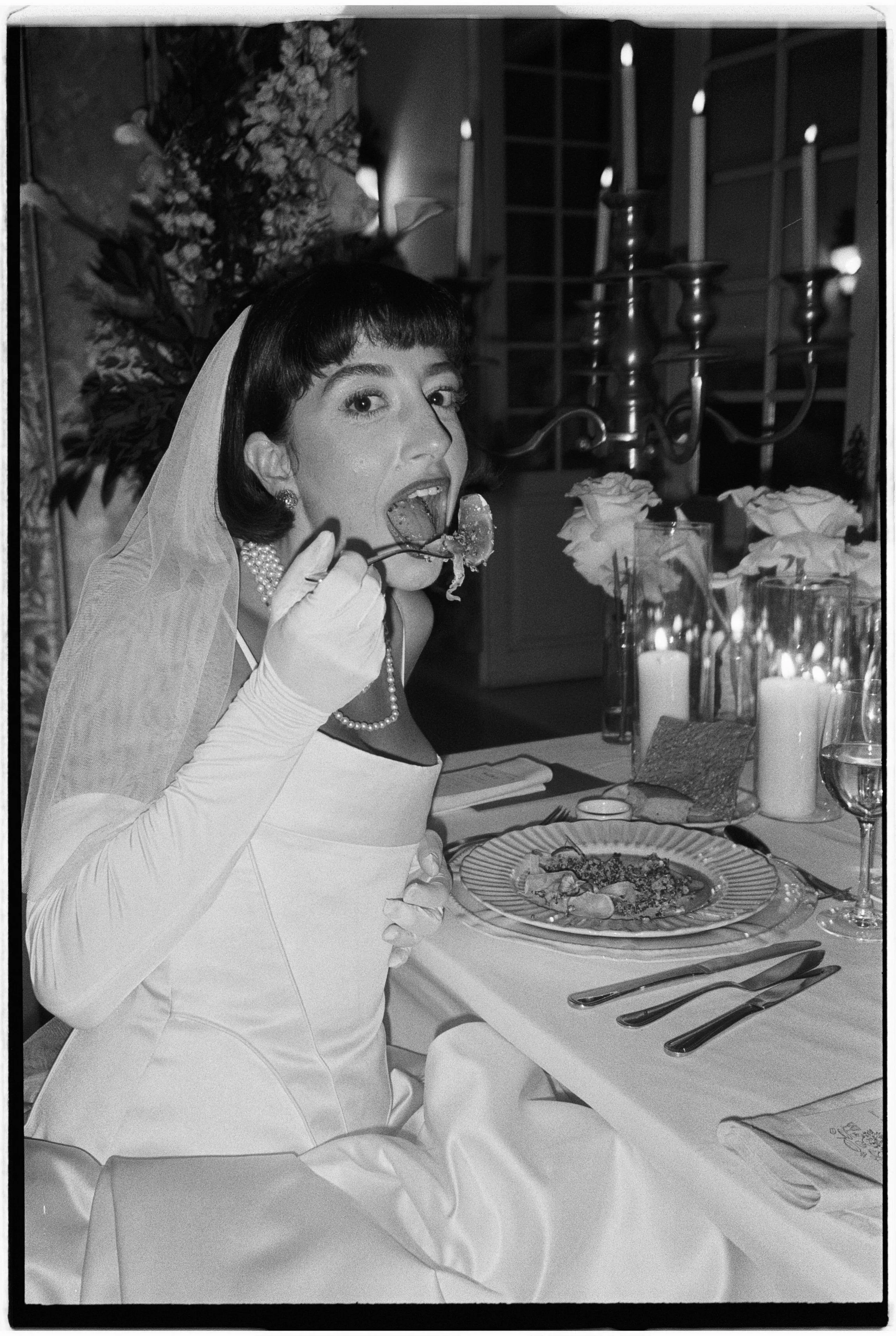 Pronovias Bride Eats dinner