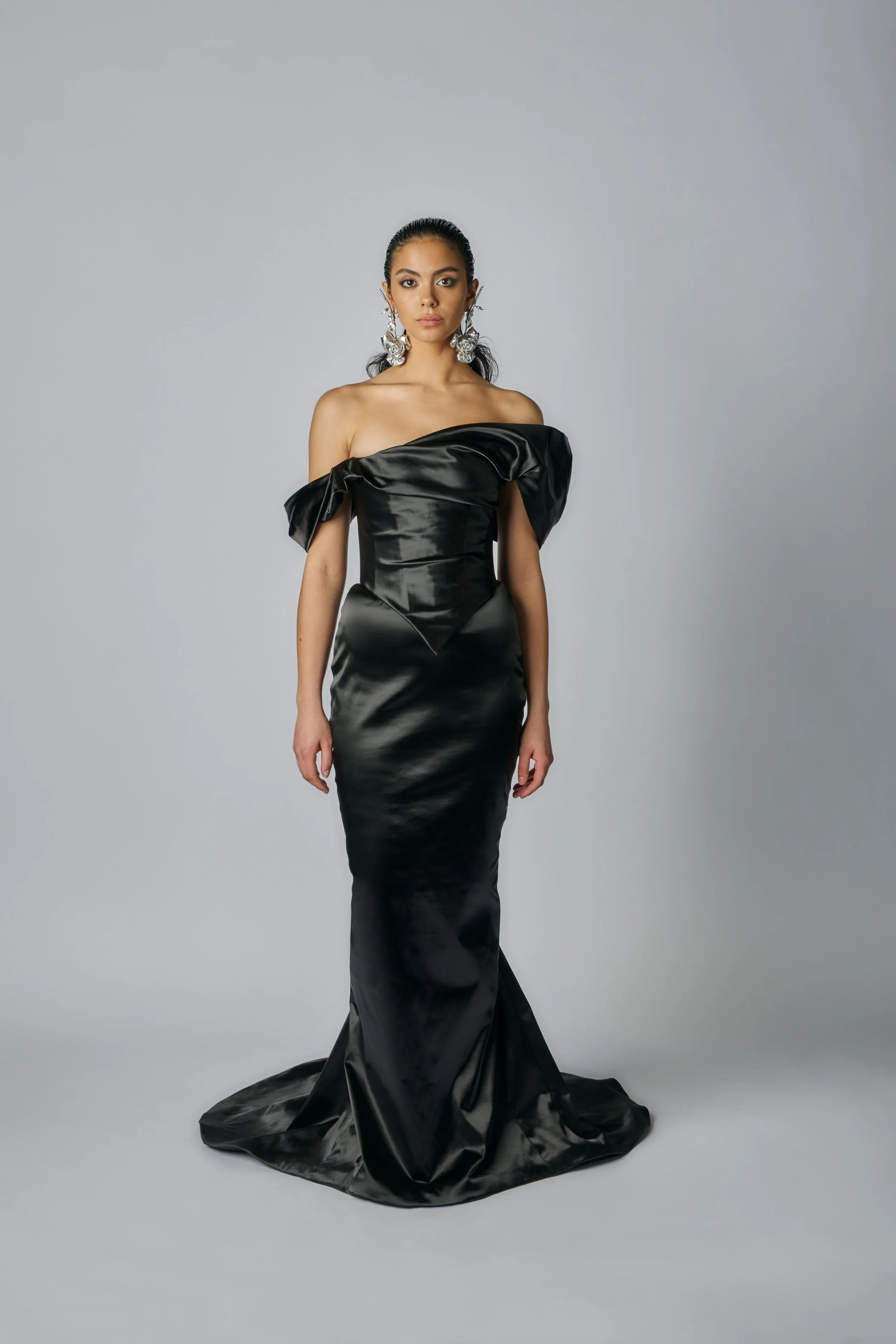 Elvira Corset + Skirt Noir- Front