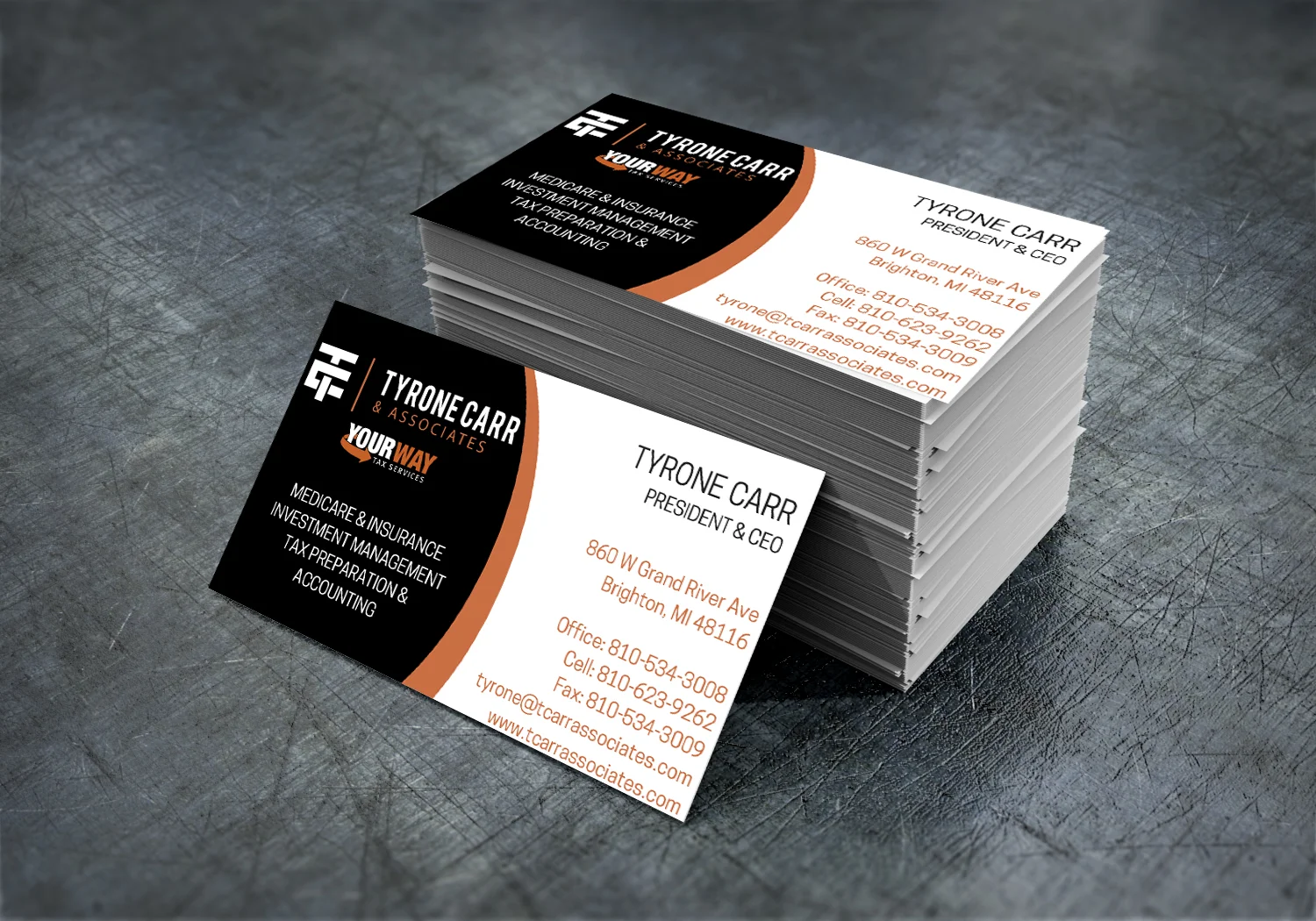 Business Cards - Tyrone Carr & Associates