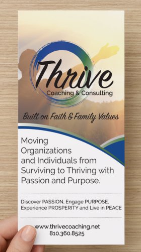 Rack Cards - Thrive Coaching & Consulting