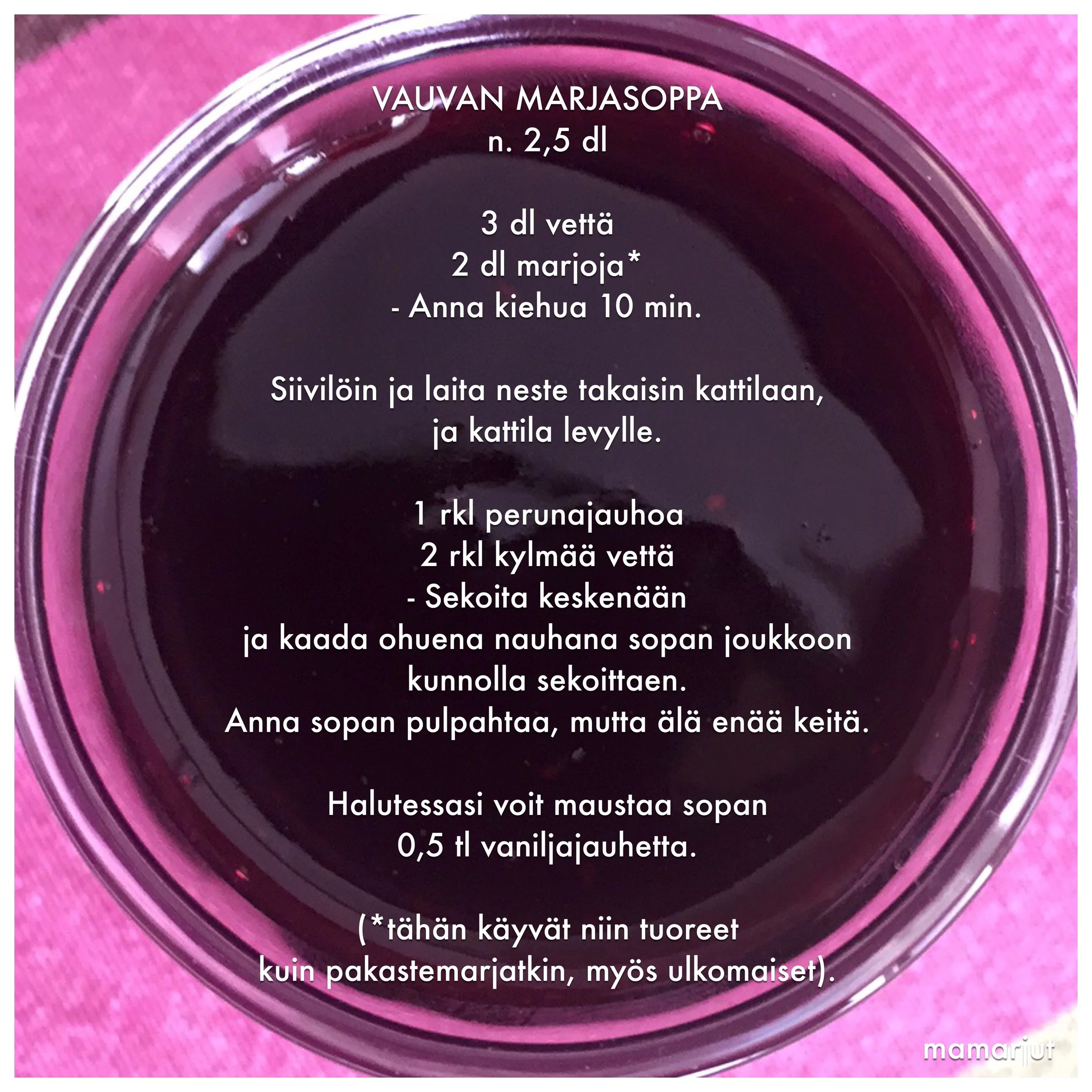 Vauvan marjasoppa