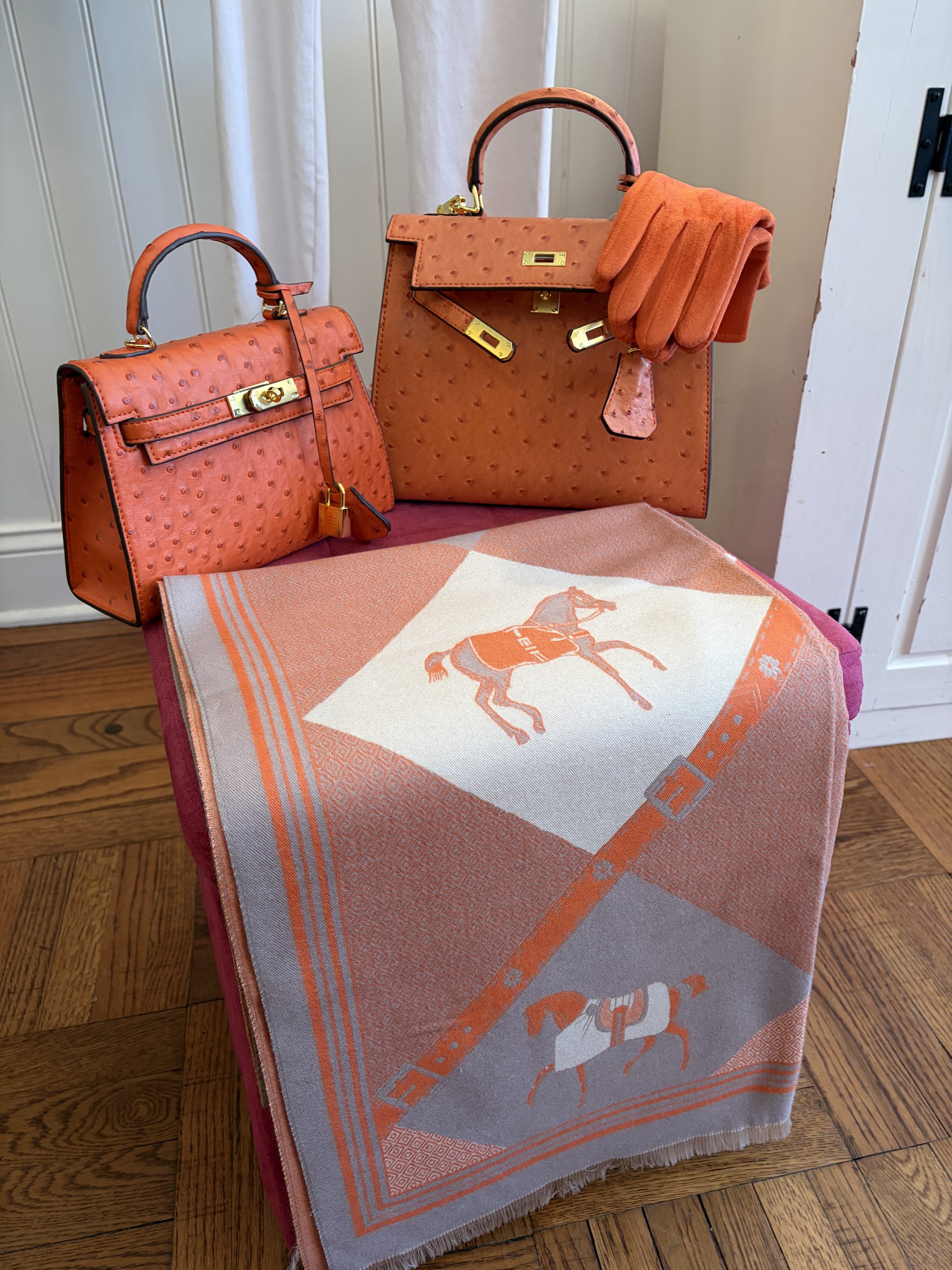 Orange bags and scarf.jpeg