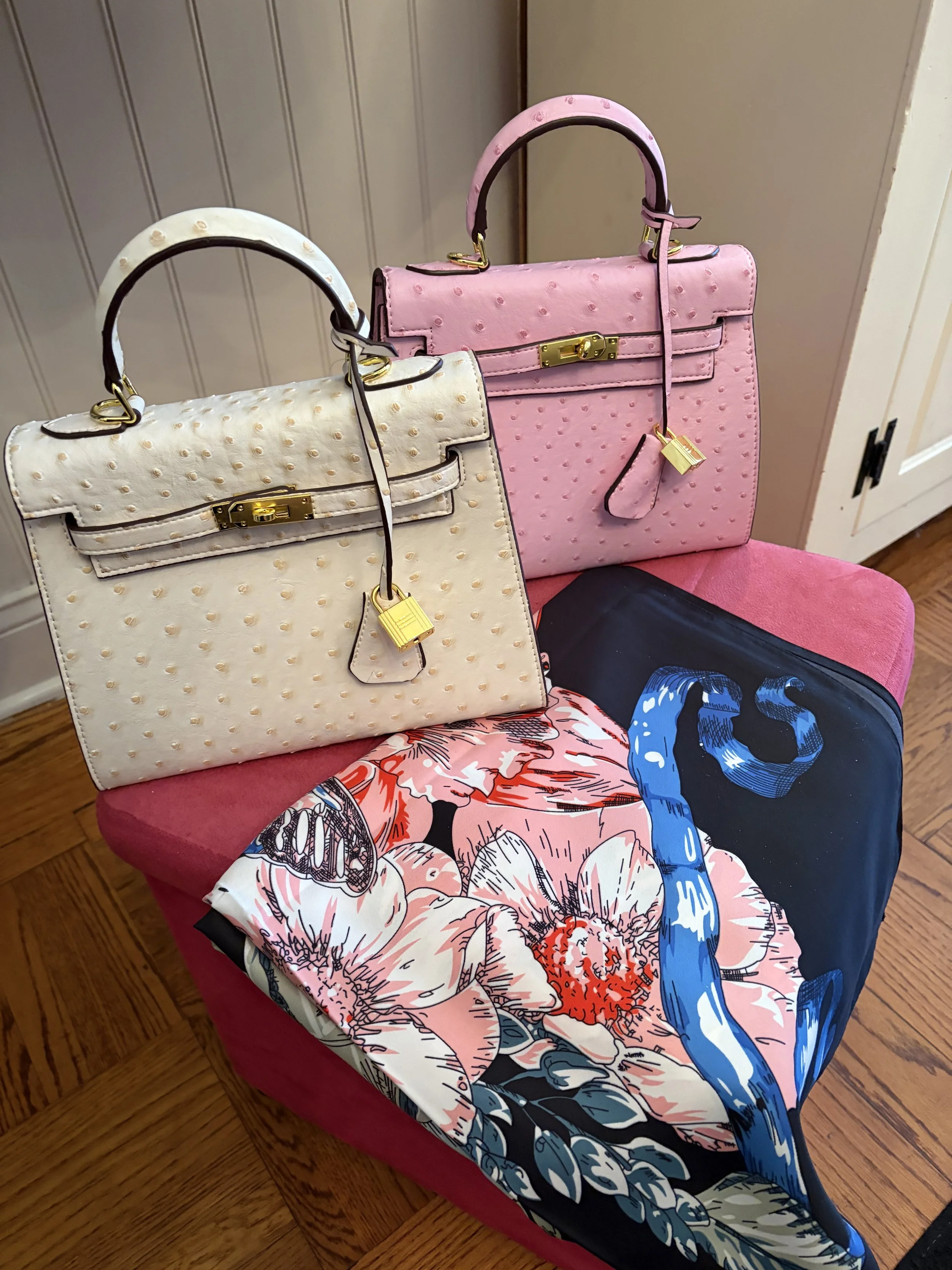 Pink bags and scarf.jpeg