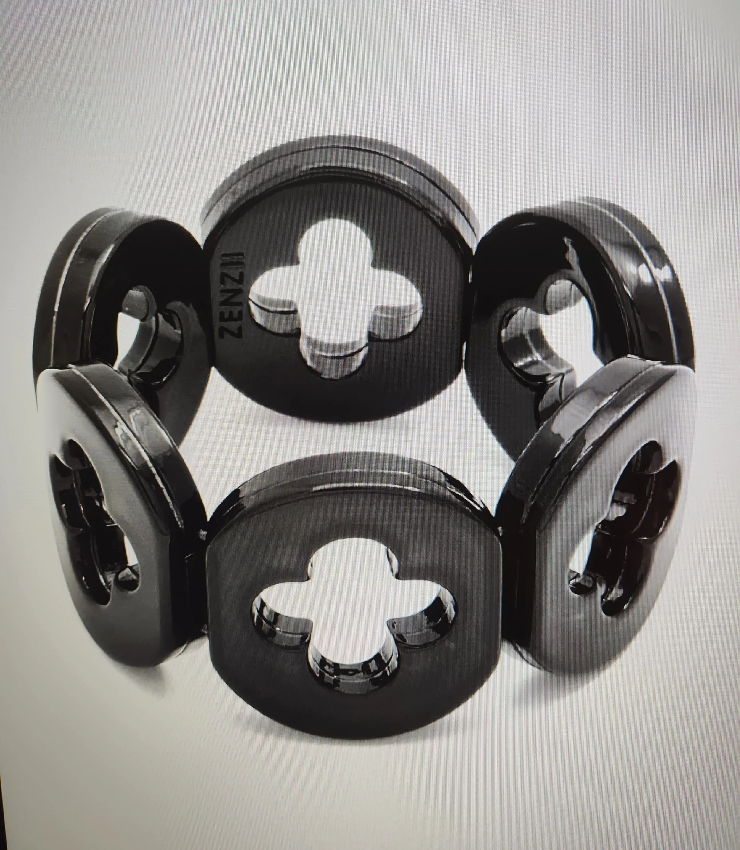 Zenzi Felicity Resin Bracelet BLK.jpg