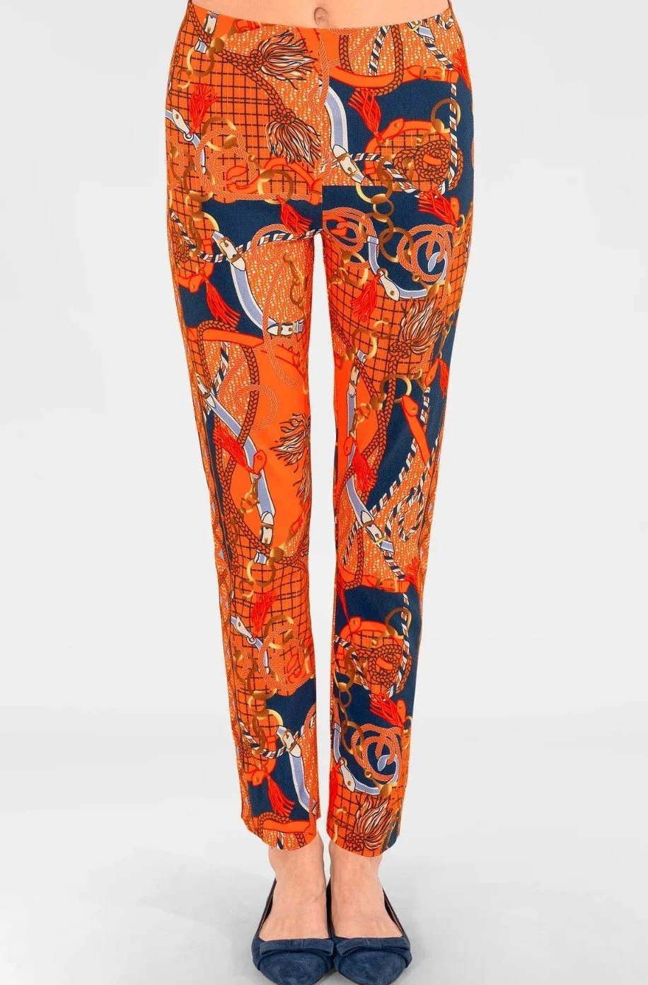 Gretchen Scott Gripeless pull on pant ditto orange.jpeg