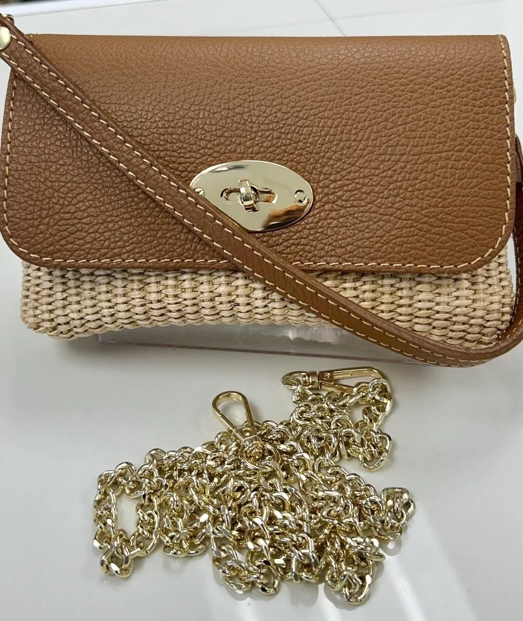 Leather Raffia Cross body bag.jpg