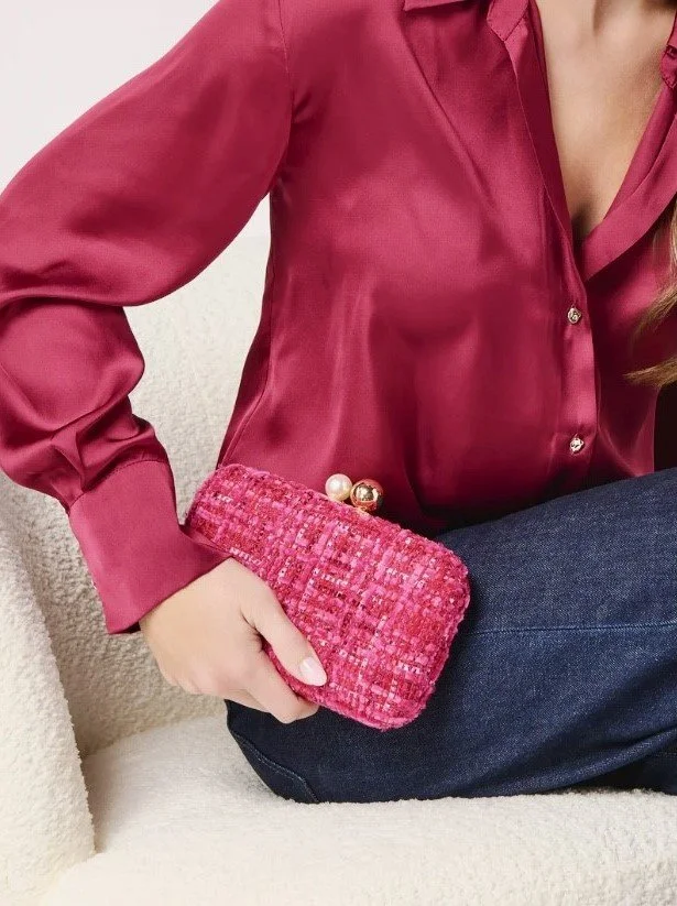 Minaudiere Clutch Magenta Model.jpg