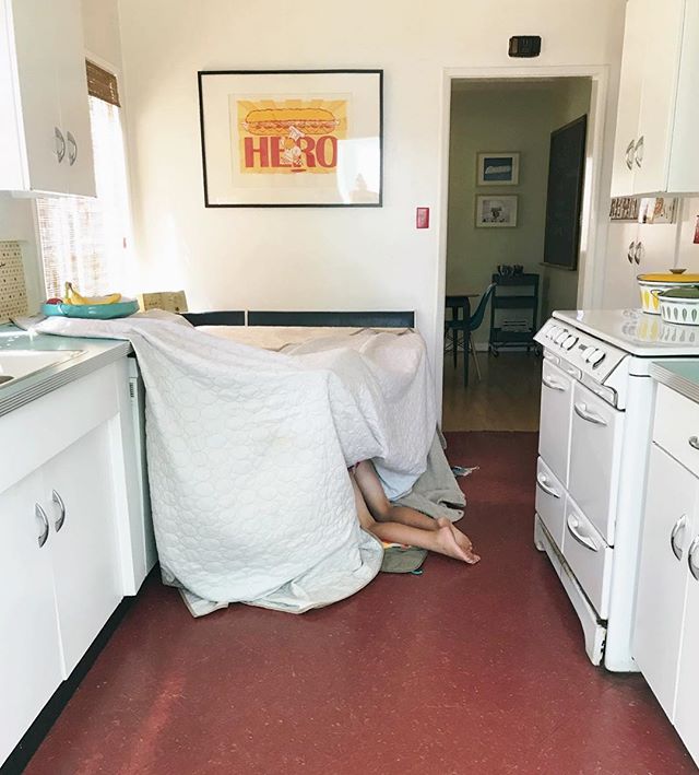 Every time I turn around he&rsquo;s making another fort. 
Future architect? Installation artist? Or just a very messy husband? 
I pray for his wife already. 🙏❤️
#ohdavyboy #maandpamodernhome (And don&rsquo;t worry. He&rsquo;s not naked. Just in his 
