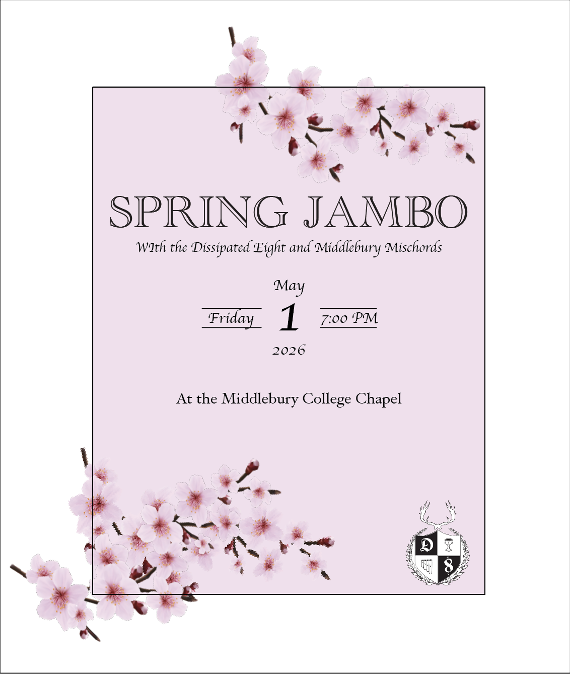 Middlebury College Spring a cappella Jamboree