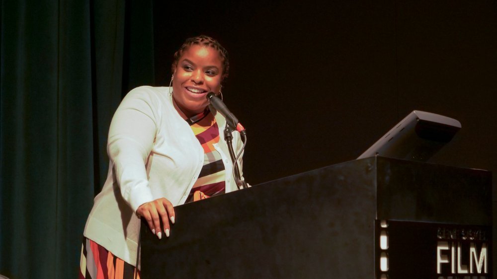  Lolly Bowean moderating the  Intergenerational Strategies for Organizing  Panel in Chicago on August 22, 2021 