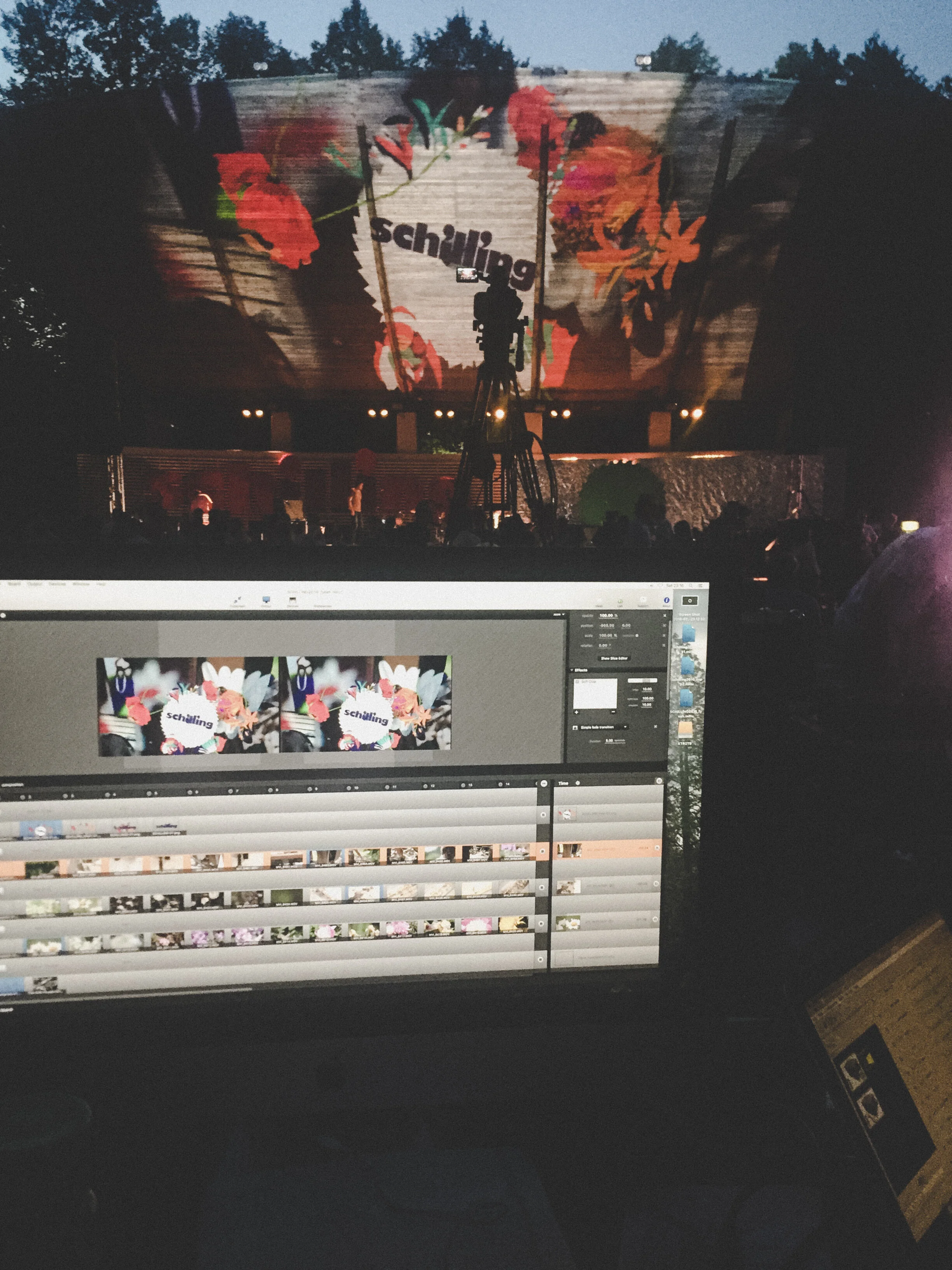 VJ @ music festival Schilling
