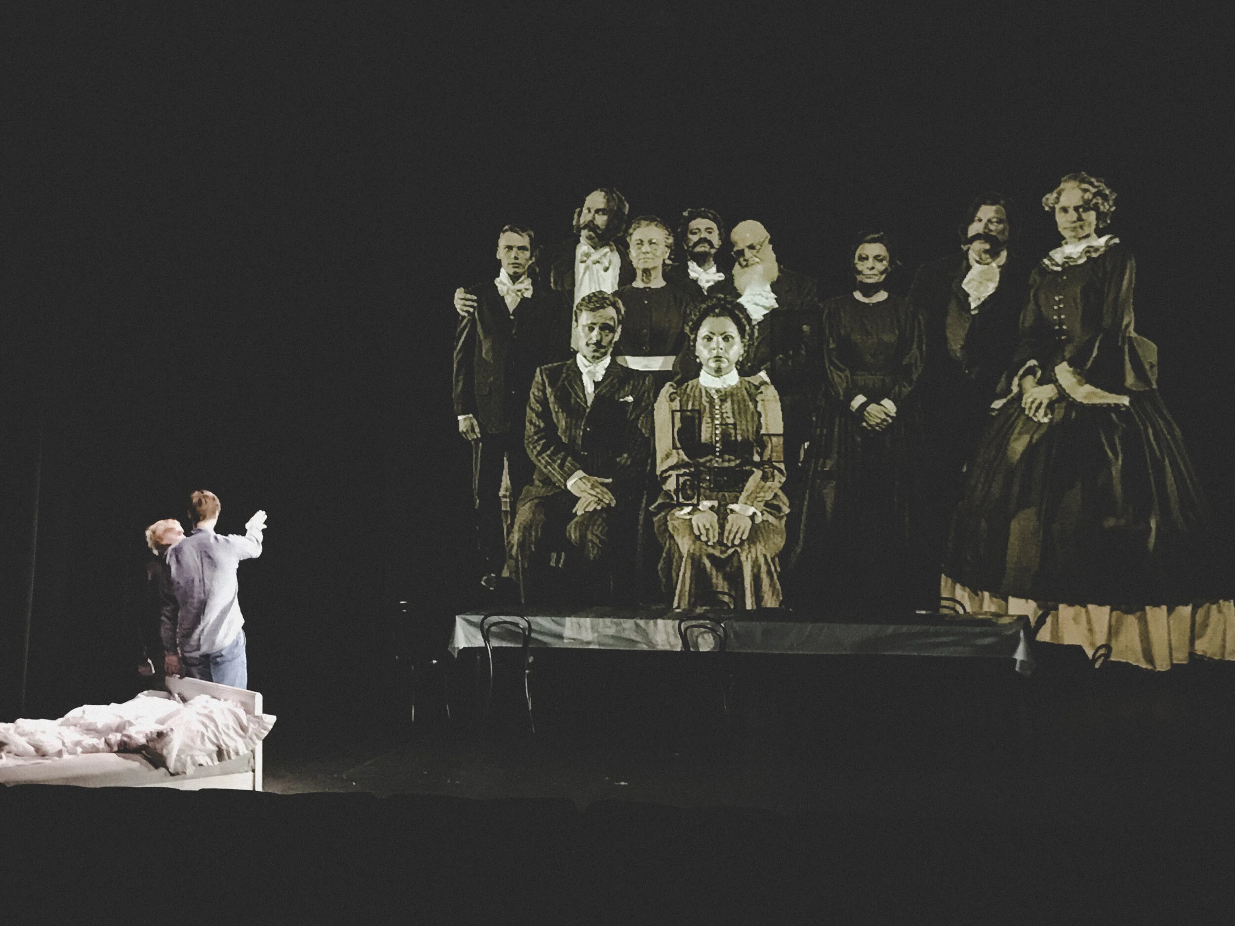projection design for Hjalmar Bergman's "Grandmother and Our Lord"