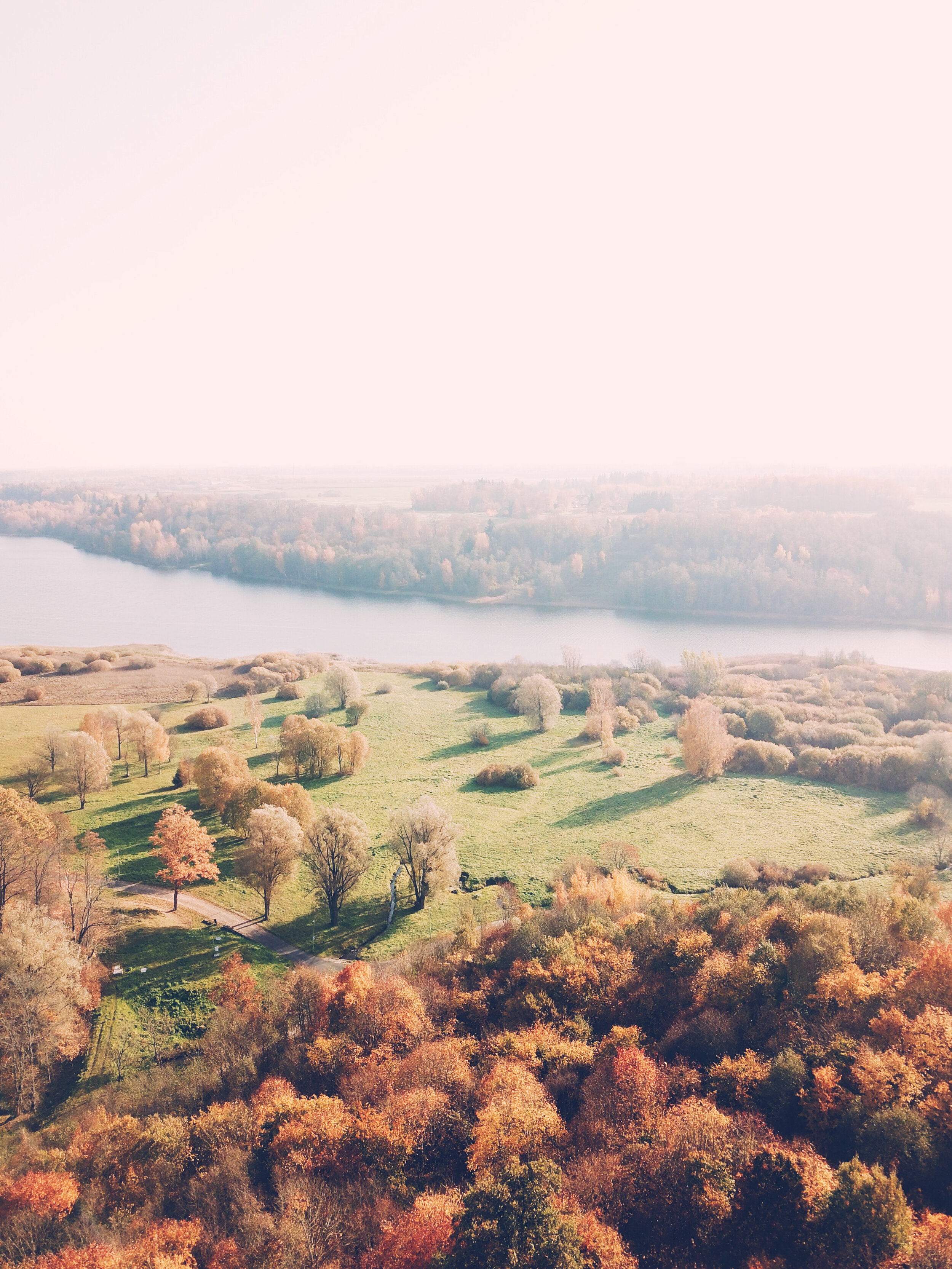 drone photos of autumn in Viljandi