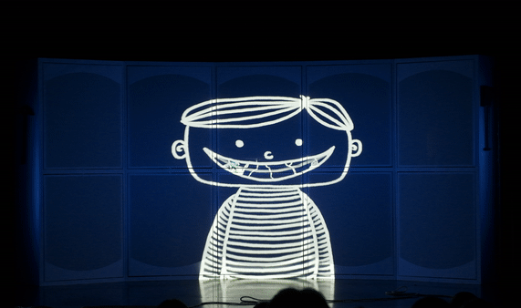 projection design for Thorbjørn Egner's "Karius and Bactus"