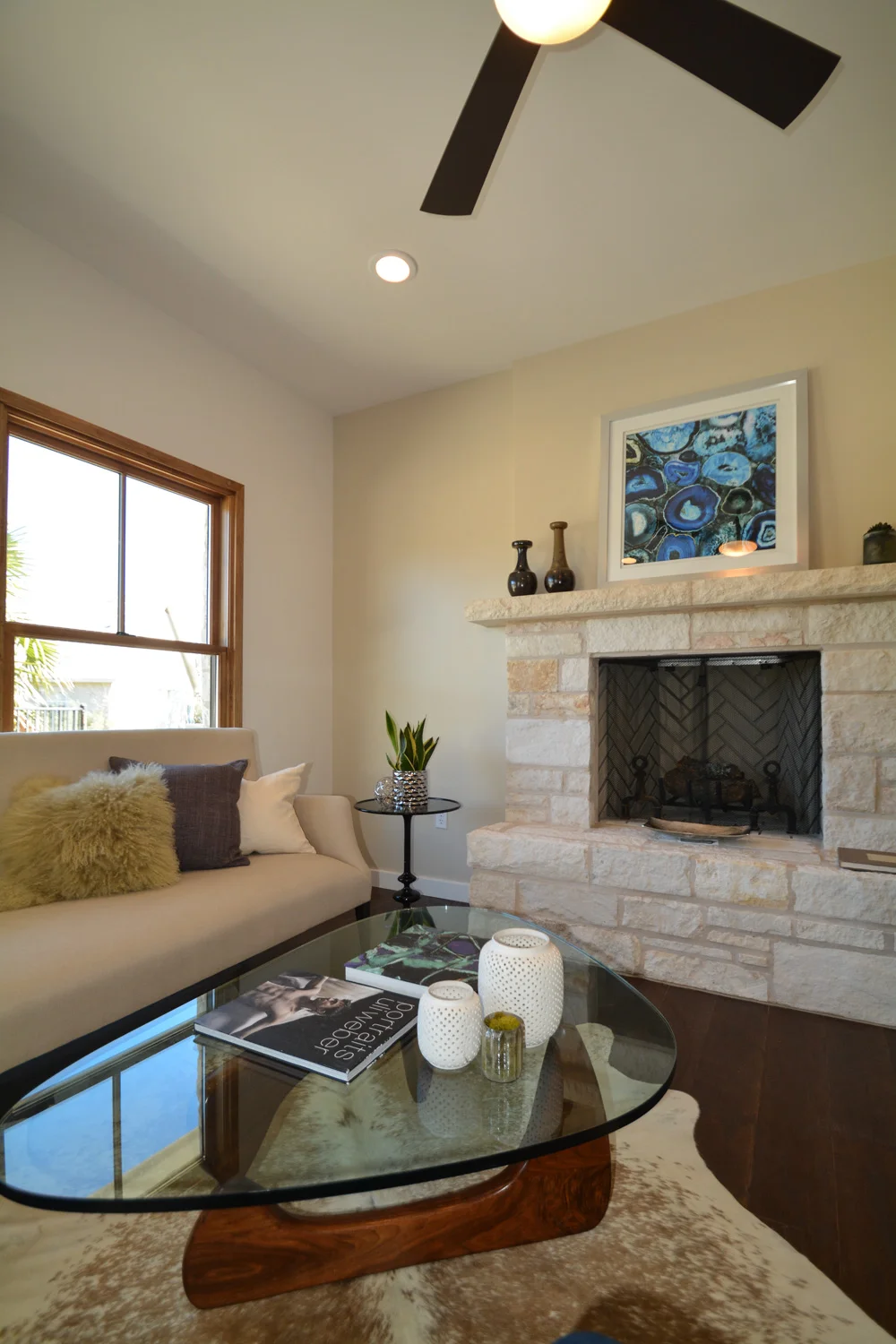 Sitting Room with New Fireplace