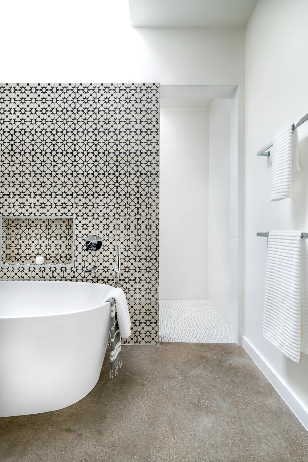 Skylit Master Bath and Shower Beyond