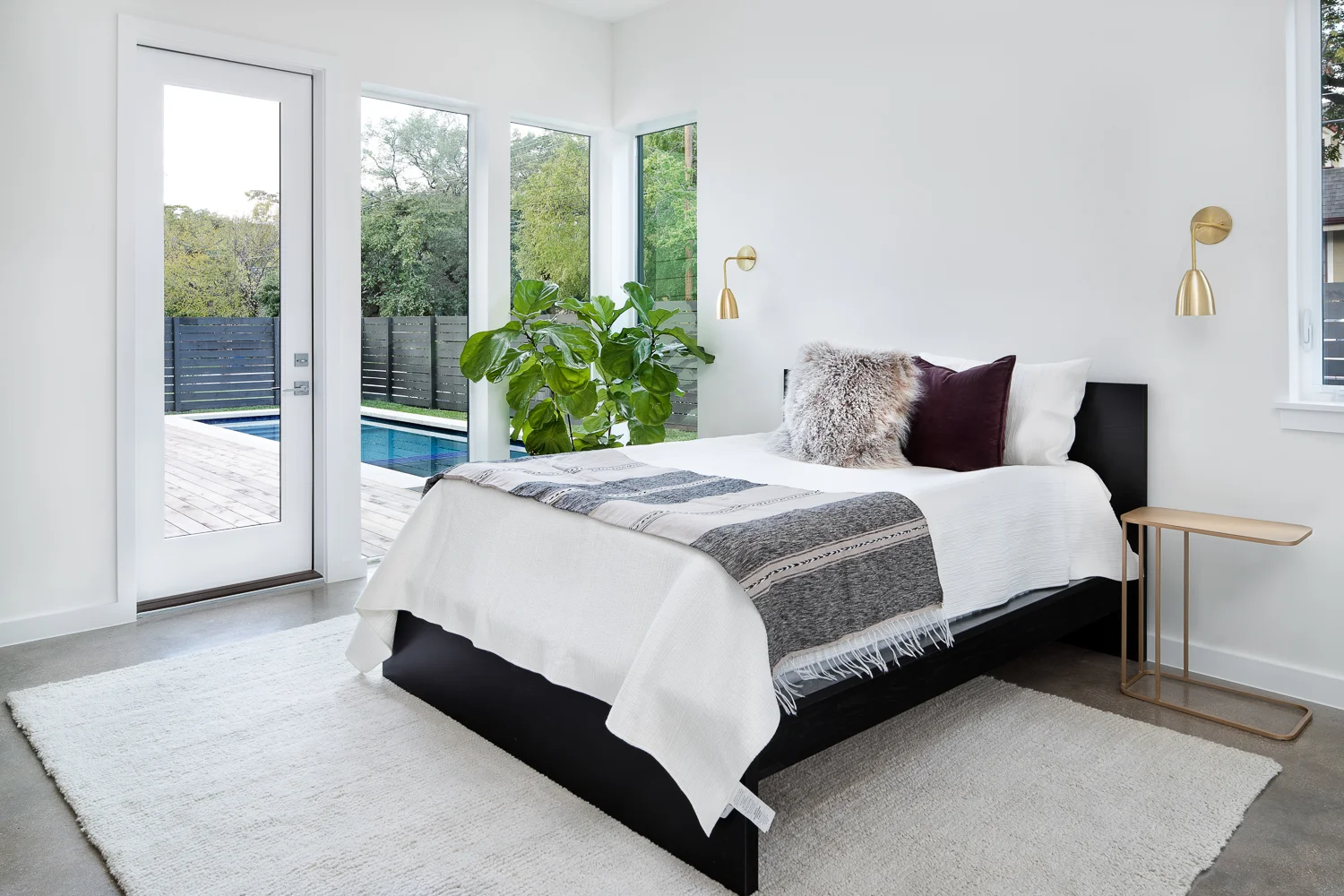 View to Pool Deck from Master Bedroom