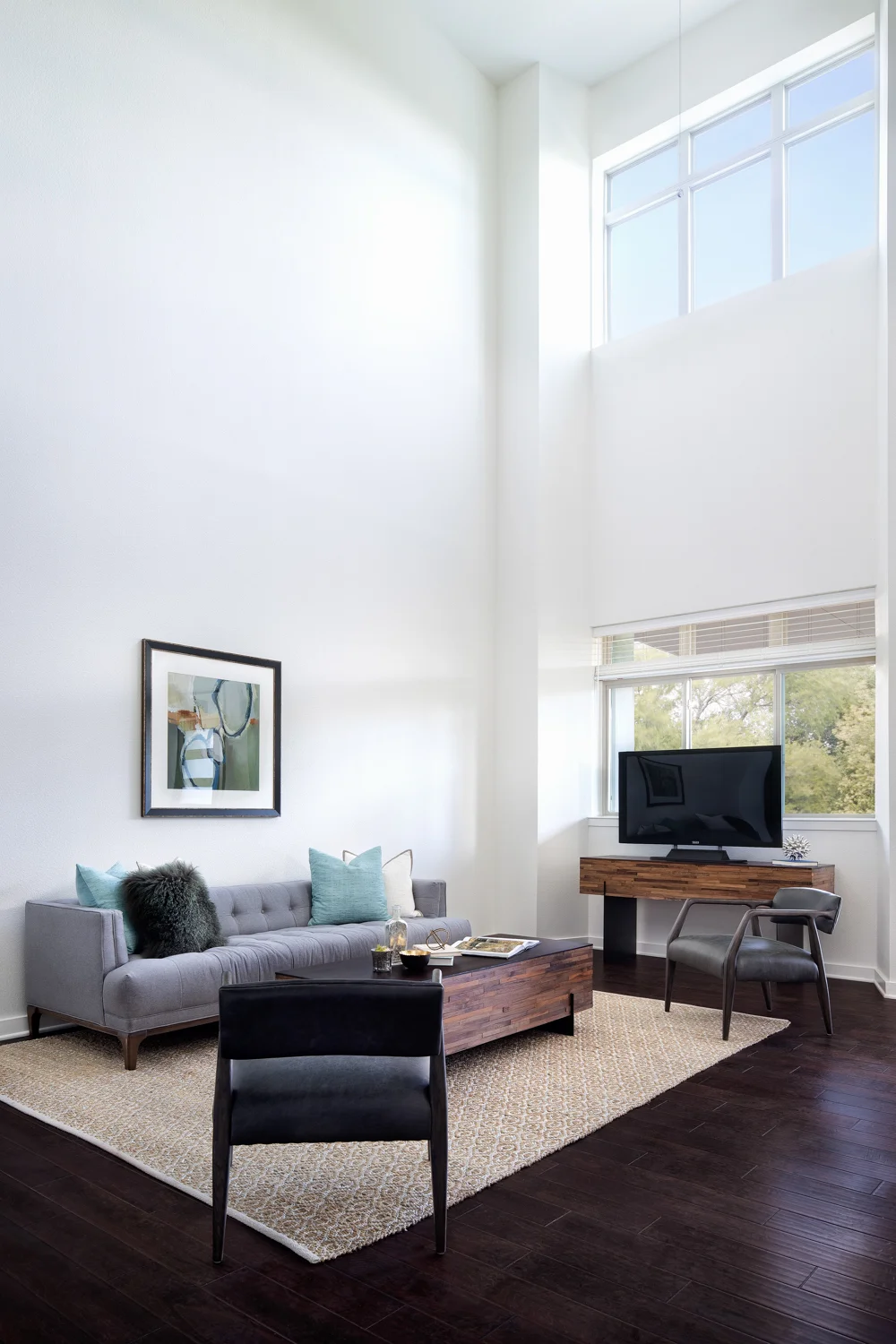 View to Double Height Living Space
