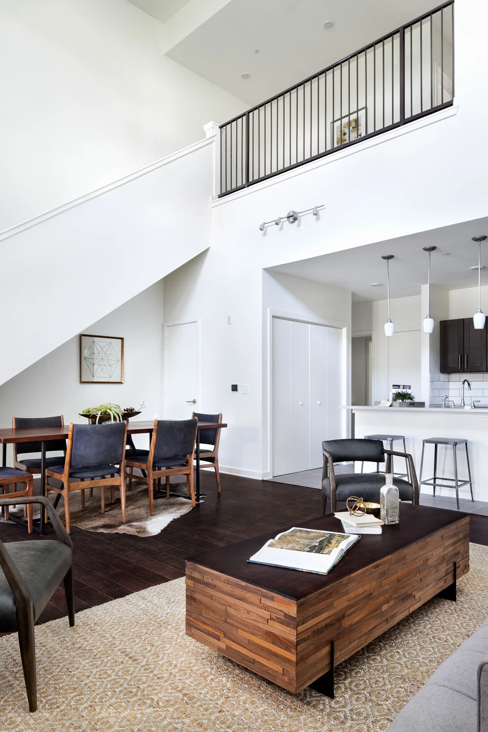 View to Kitchen and Loft Flex Space Above