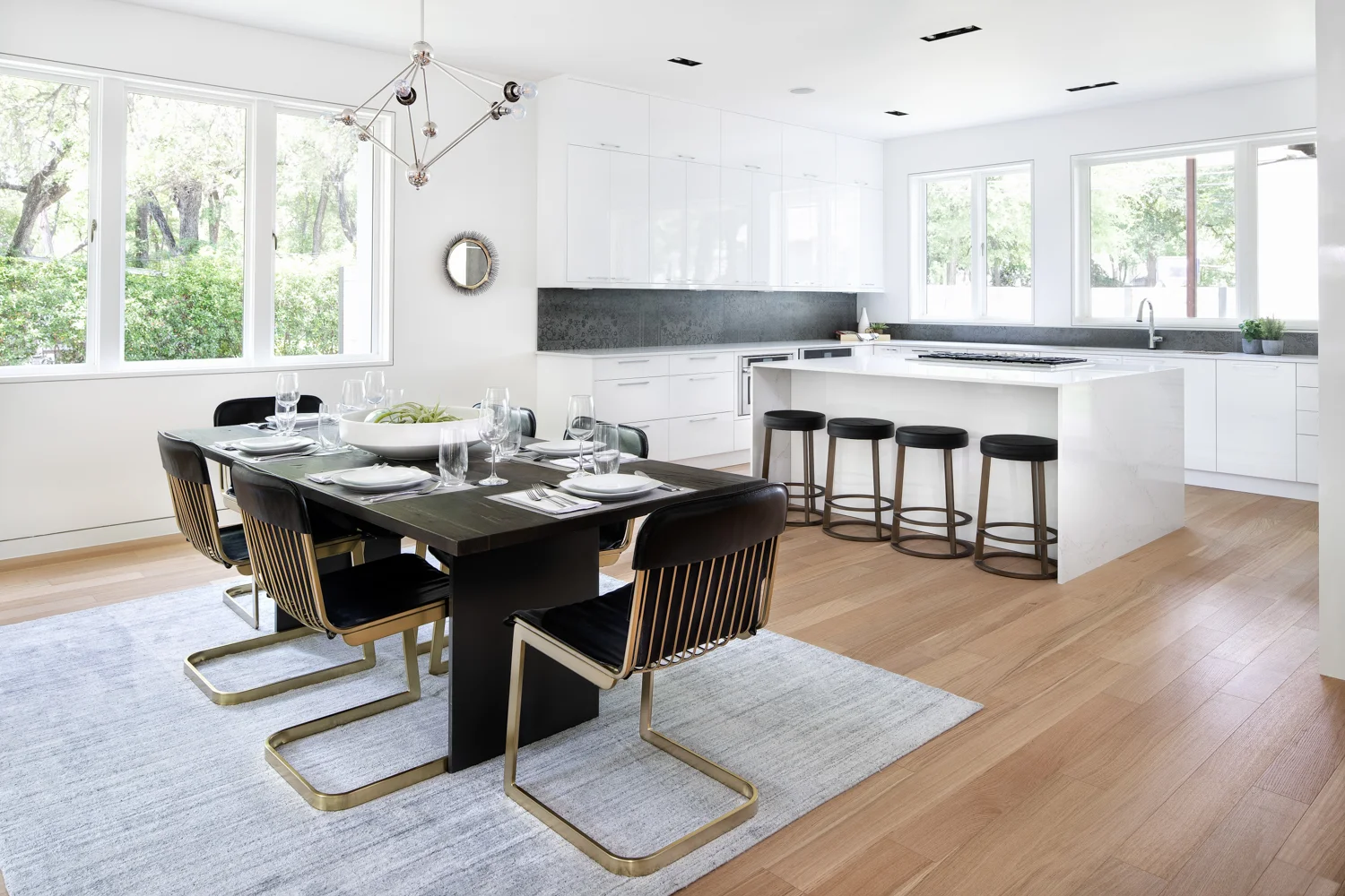 View to Dining and Kitchen Area