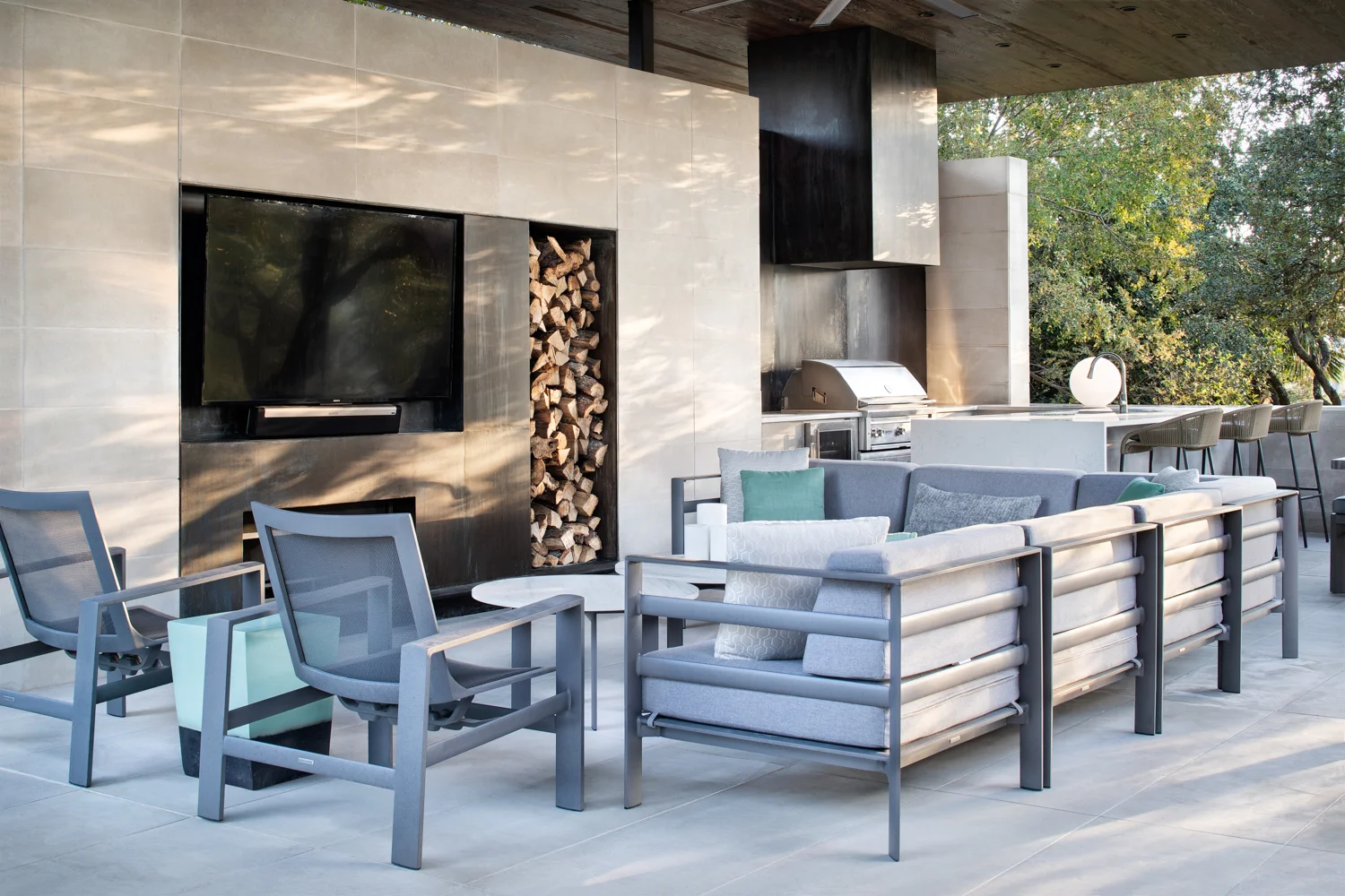Oblique View of the Outdoor Living Area