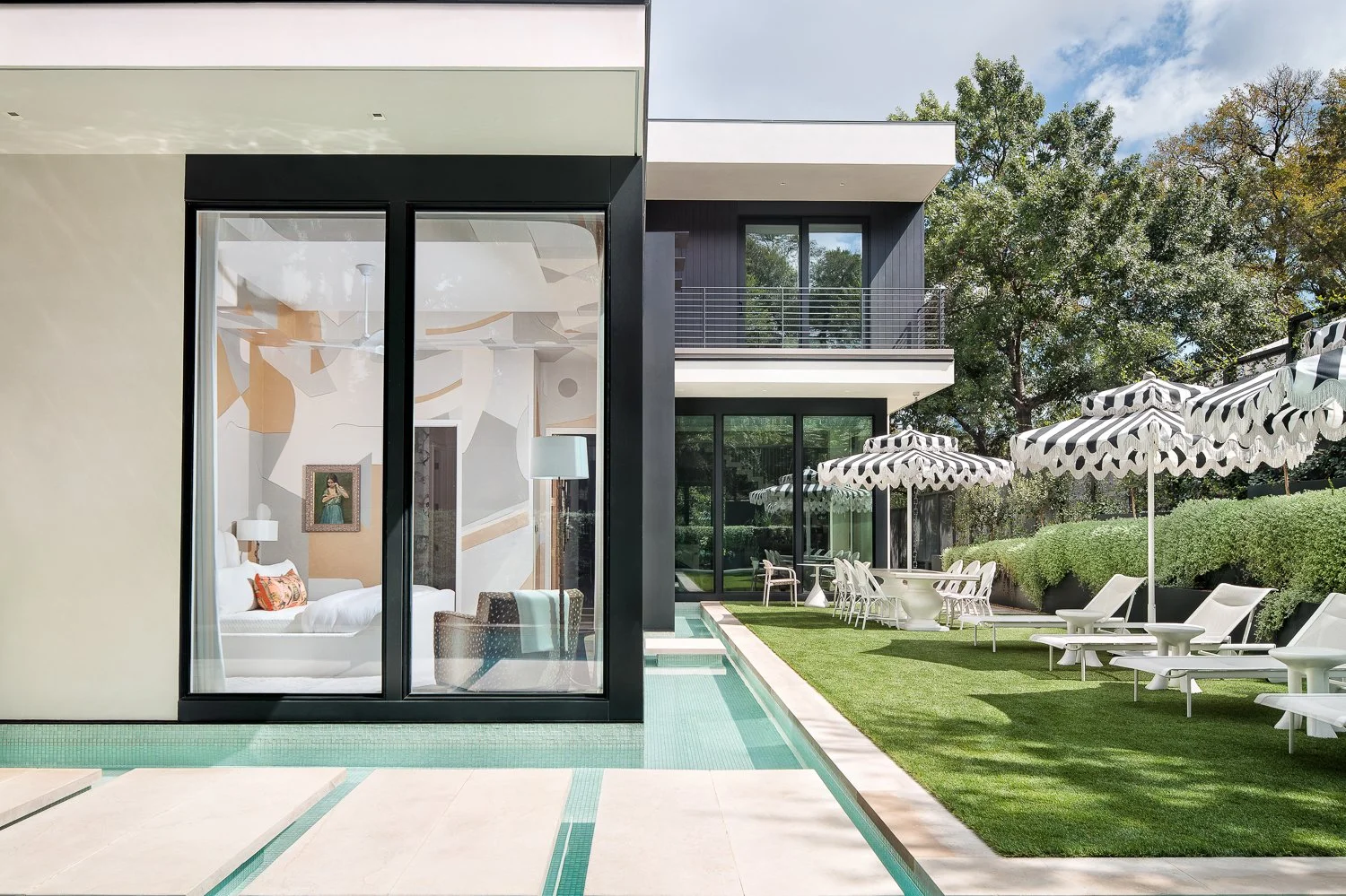 Rear Facade and Pool Terrace View